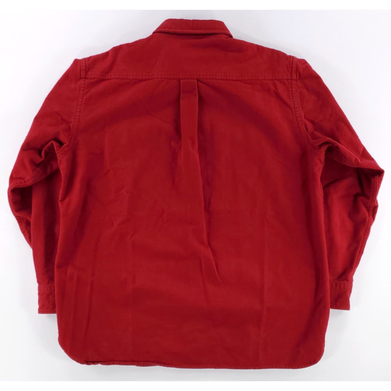 Vintage LL Bean Chamois Flannel Button Up Shirt Red Long Sleeve Mens L Size US L / EU 52-54 / 3 - 3 Thumbnail