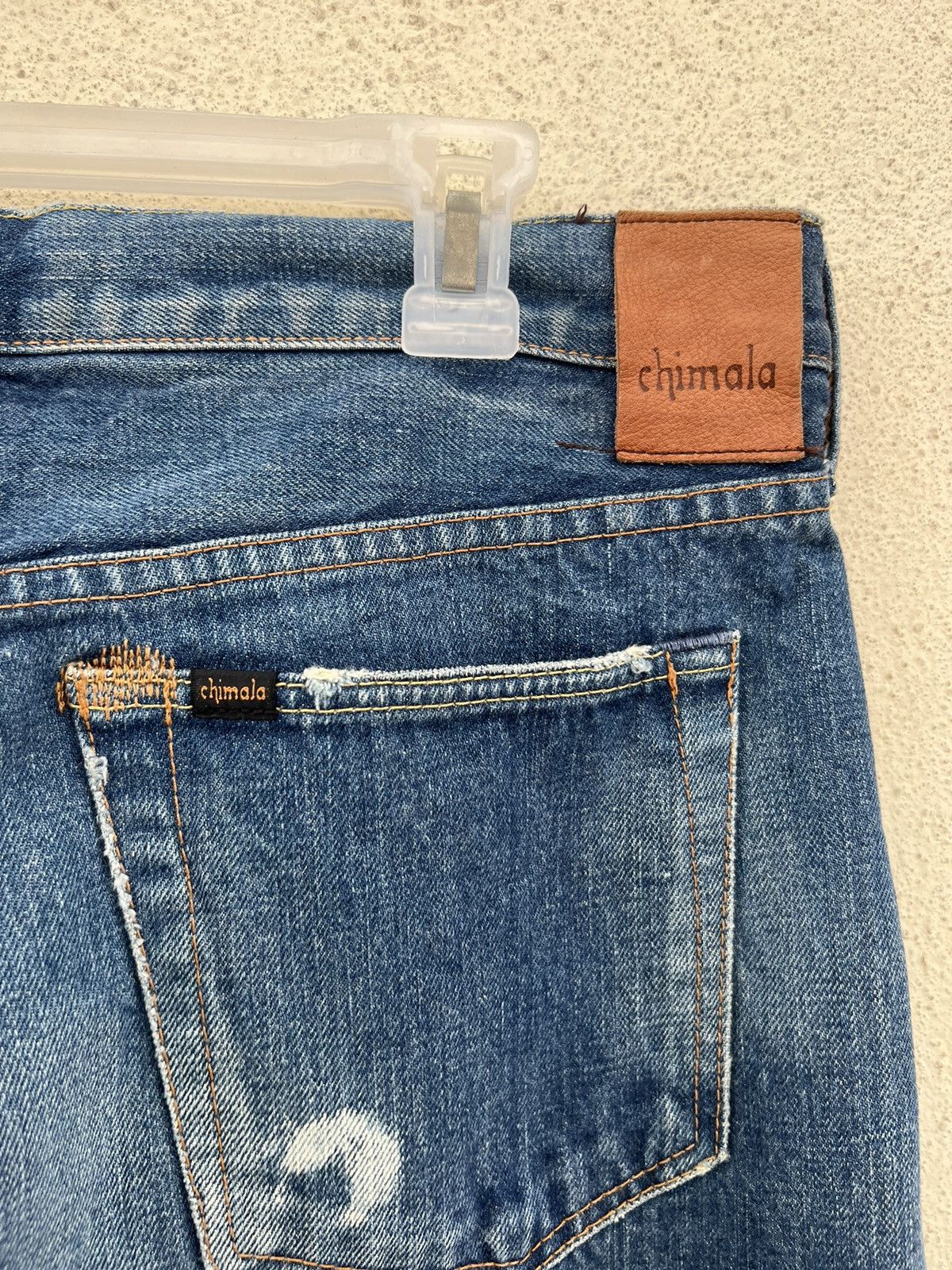 Chimala Chimala Japan Distressed Fade Denim Selvedge Jeans Size US 32 / EU 48 - 20 Thumbnail