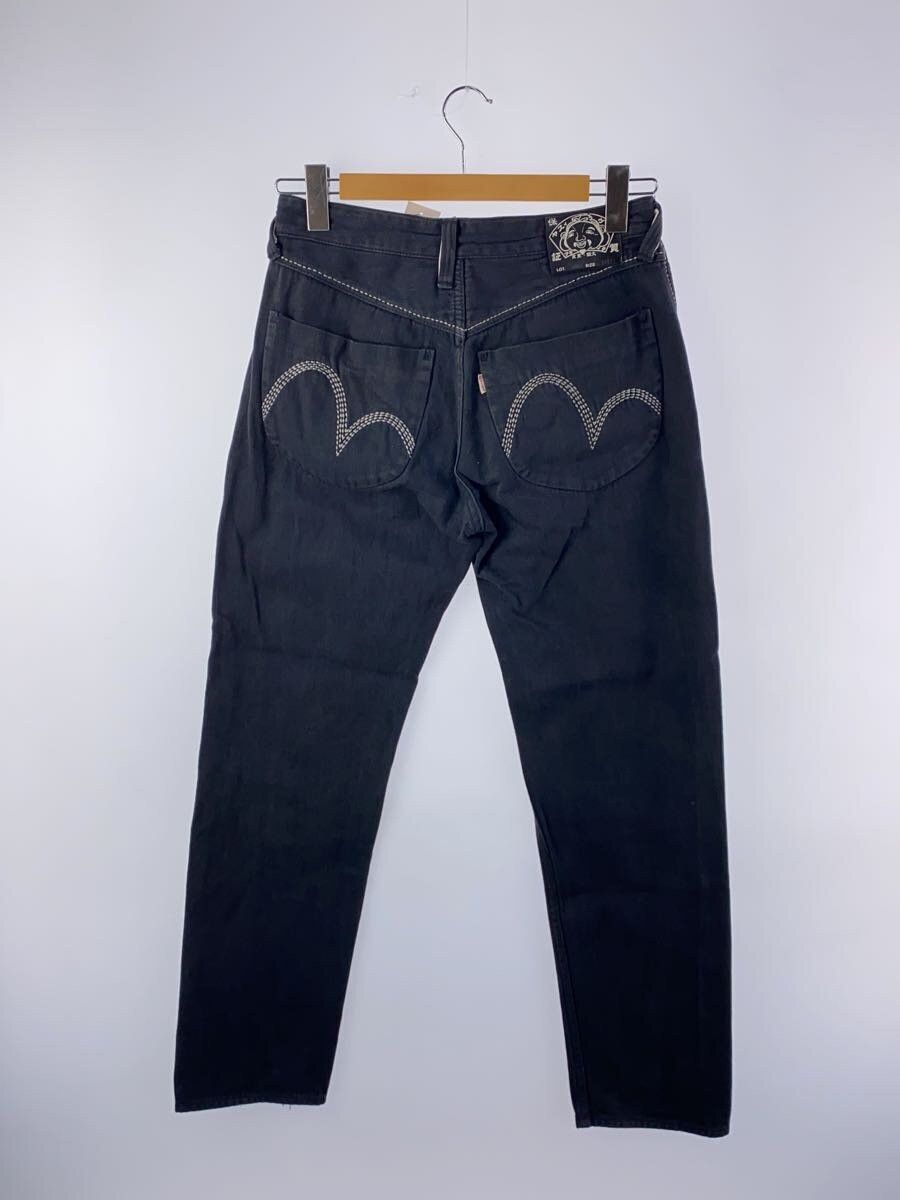 Evisu Evisu White Seagull White Stitch Cotton Black Straight Jeans Size US 30 / EU 46 - 2 Thumbnail