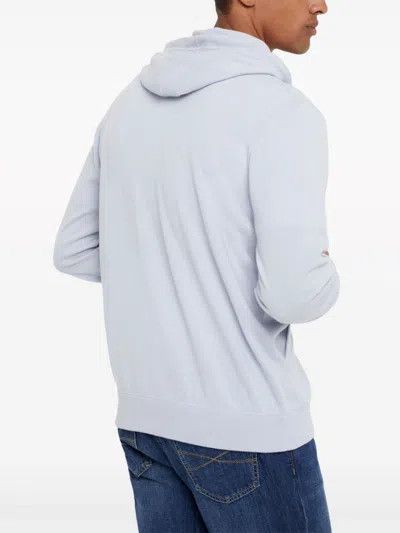 Brunello Cucinelli o1w1db10425 Cashmere Hoodie in Light Blue Size US S / EU 44-46 / 1 - 3 Thumbnail