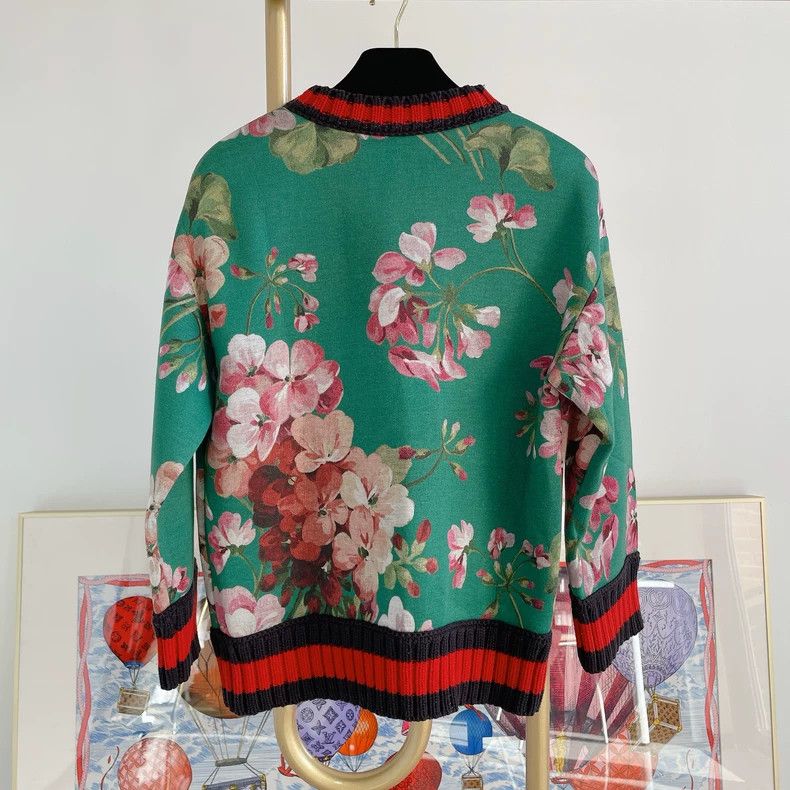 Gucci Gucci Green printed long sleeves 2504-Nextarrow Size XS / US 0-2 / IT 36-38 - 2 Thumbnail