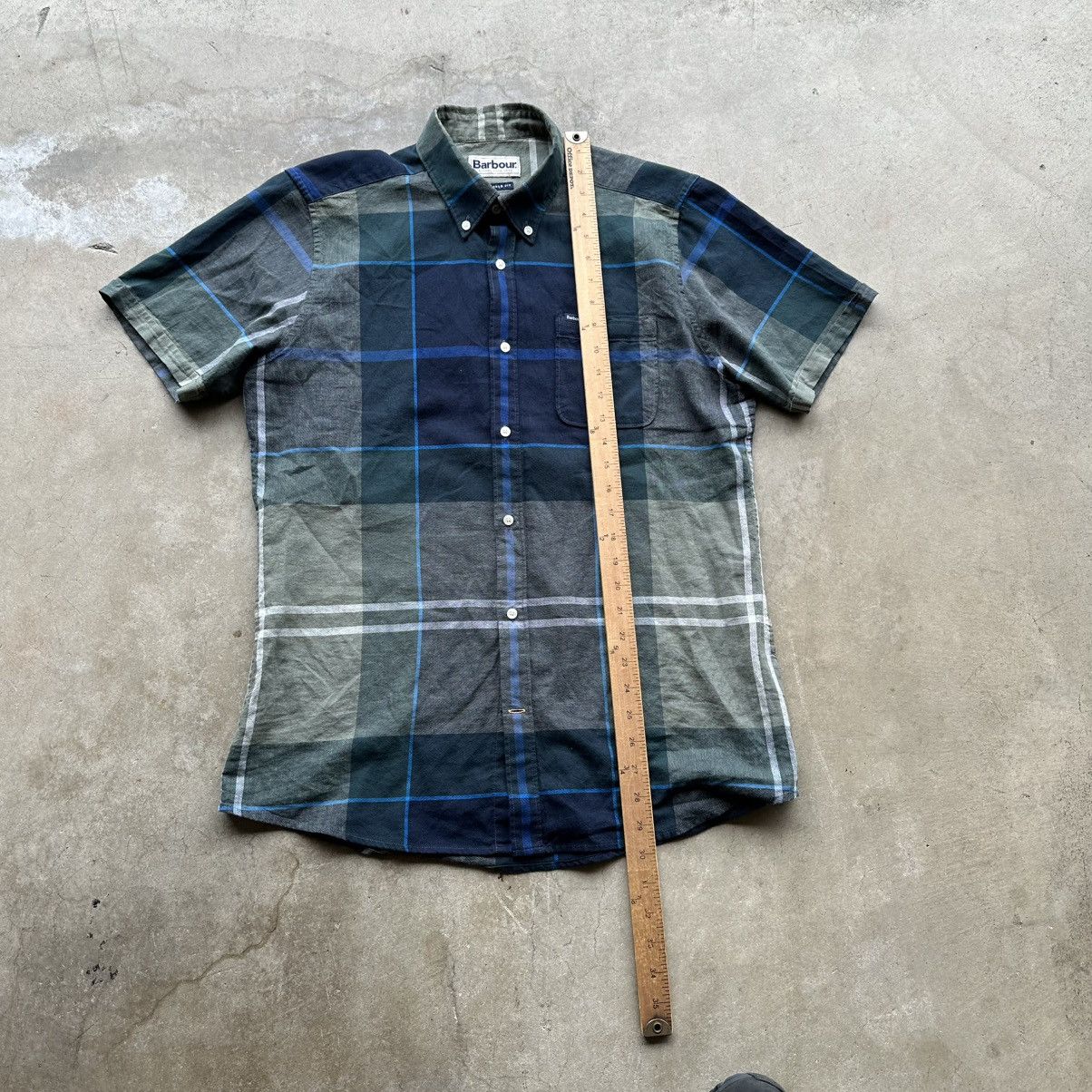 Barbour Barbour Shirt Men Size Medium Plaid Linen Blend Short Sleeve Size US M / EU 48-50 / 2 - 8 Thumbnail