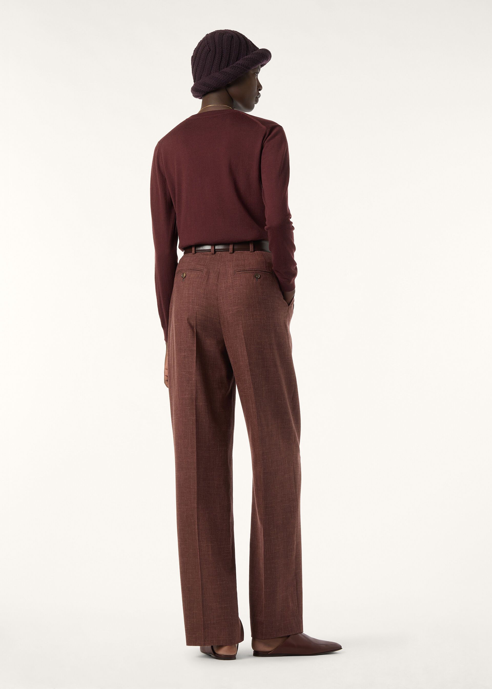 Loro Piana o1srvl11e0526 FAO5805 Piuma Sweater in Burgundy Size XS / US 0-2 / IT 36-38 - 3 Thumbnail
