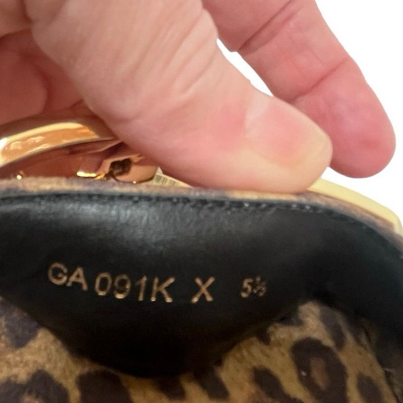 Good American Good American leopard ankle strap sandal with gold chain NEW Size US 5.5 / IT 35.5 - 10 Thumbnail