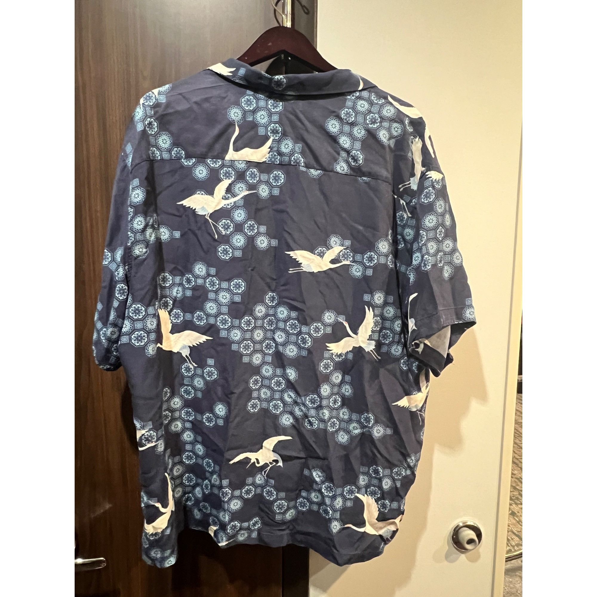 Tori Richard Tori Richard Bird Print Short Sleeve Silk Button Up Shirt - Size US XXL / EU 58 / 5 - 4 Thumbnail