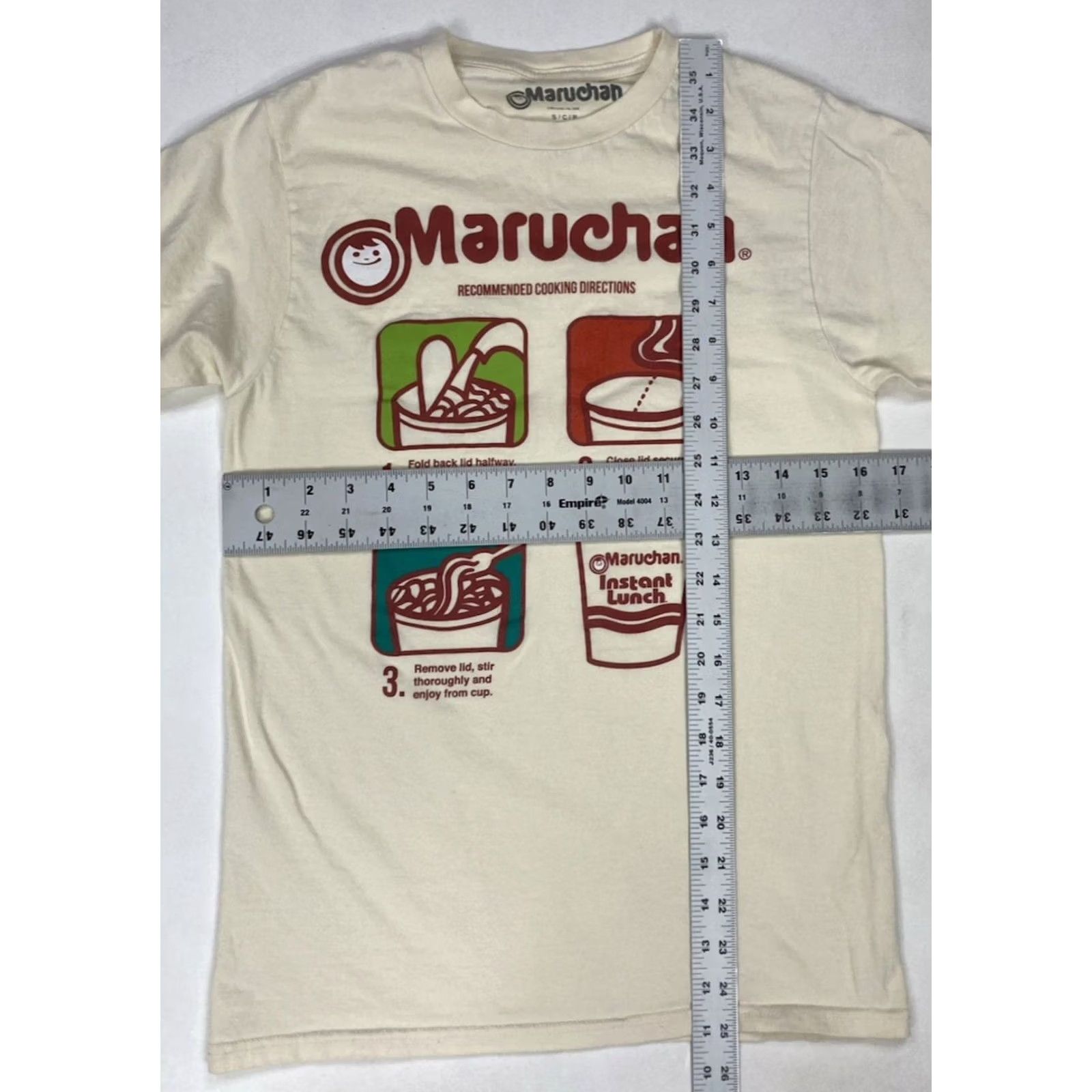 Vintage Maruchan T-Shirt Women Small Ivory Short Sleeve Crew Neck Pullover Casual Everyday Size S / US 4 / IT 40 - 5 Thumbnail