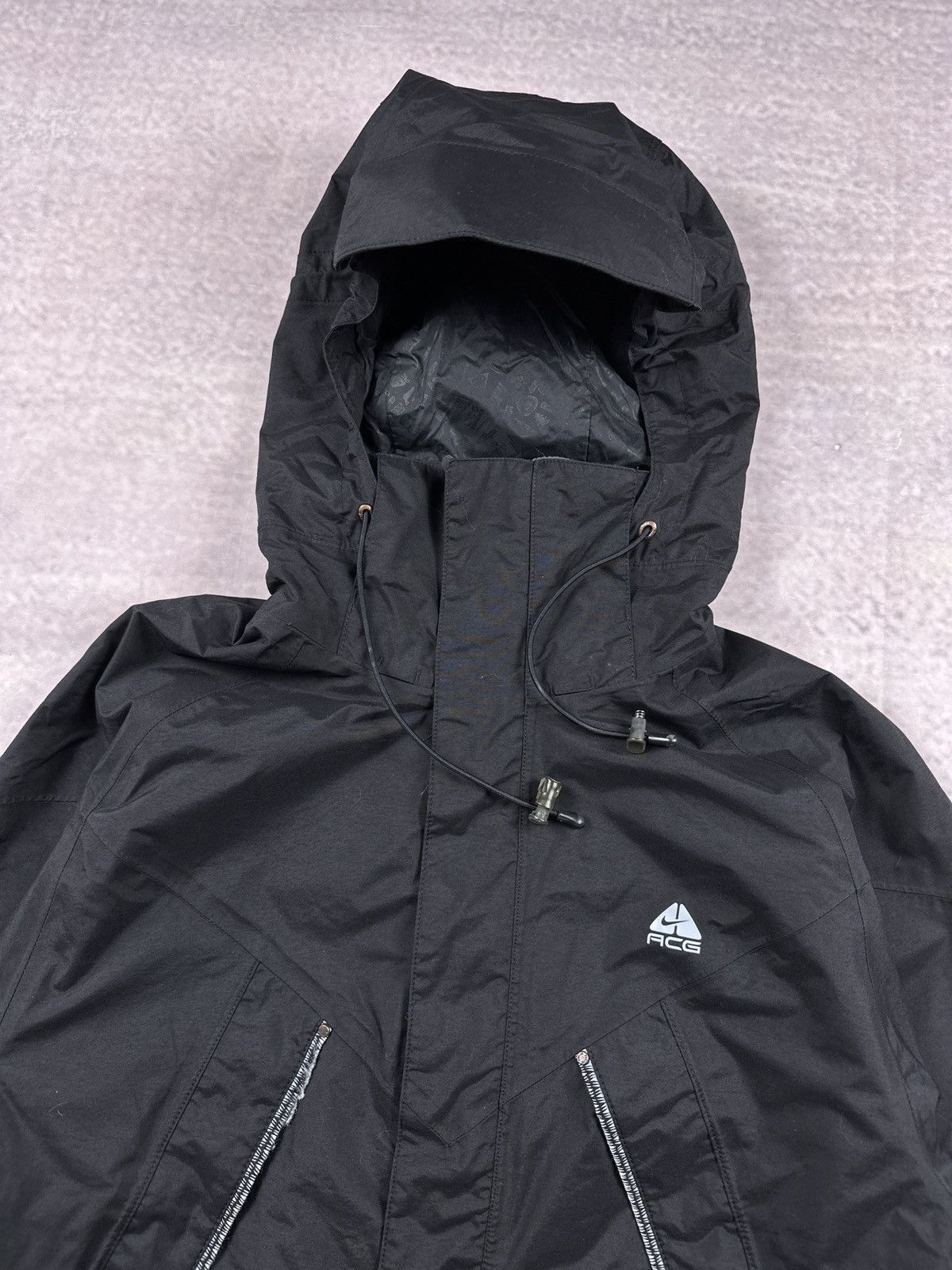 ジャケット・アウター VINTAGE NIKE ACG STORM CLAD NYLON BLACK Vintage Nike ACG STORM Clad Jacket 2 in 1 Ski Snowboard Thermal +