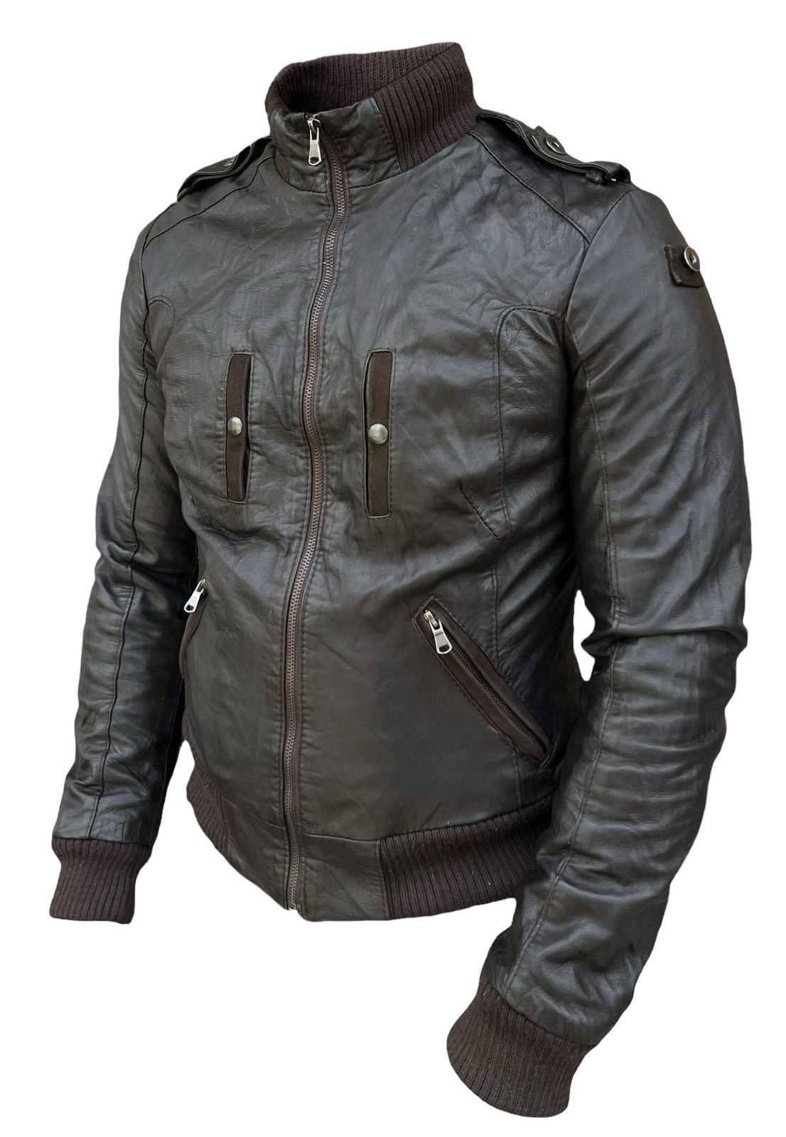 Japanese Brand Maurizio Italy Bondage Biker Leather Racing Jacket Size US S / EU 44-46 / 1 - 3 Thumbnail