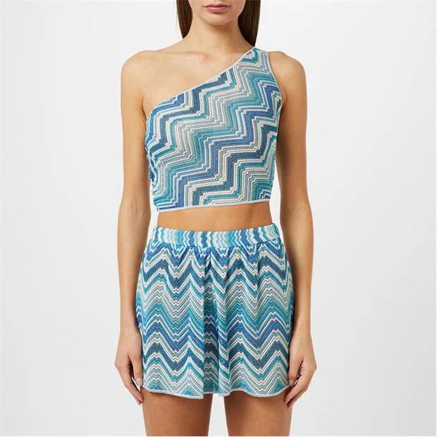 Missoni o1g2r1mq1124 One Shoulder Top in Multicolor Size M / US 6-8 / IT 42-44 - 3 Thumbnail