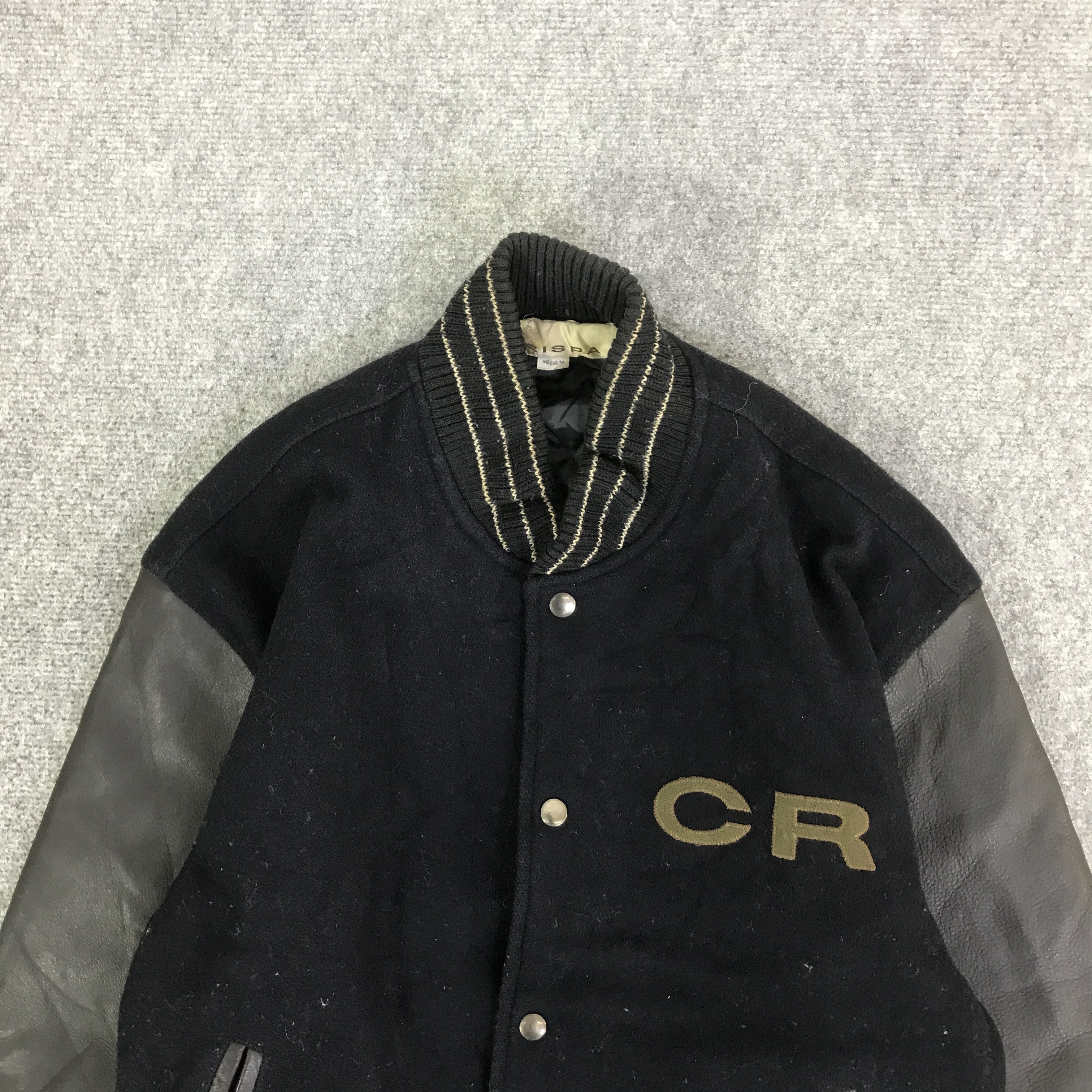 Japanese Brand VTG CRISPA VARSITY SLEEVE LEATHER JACKET K123B12 Size US M / EU 48-50 / 2 - 3 Thumbnail