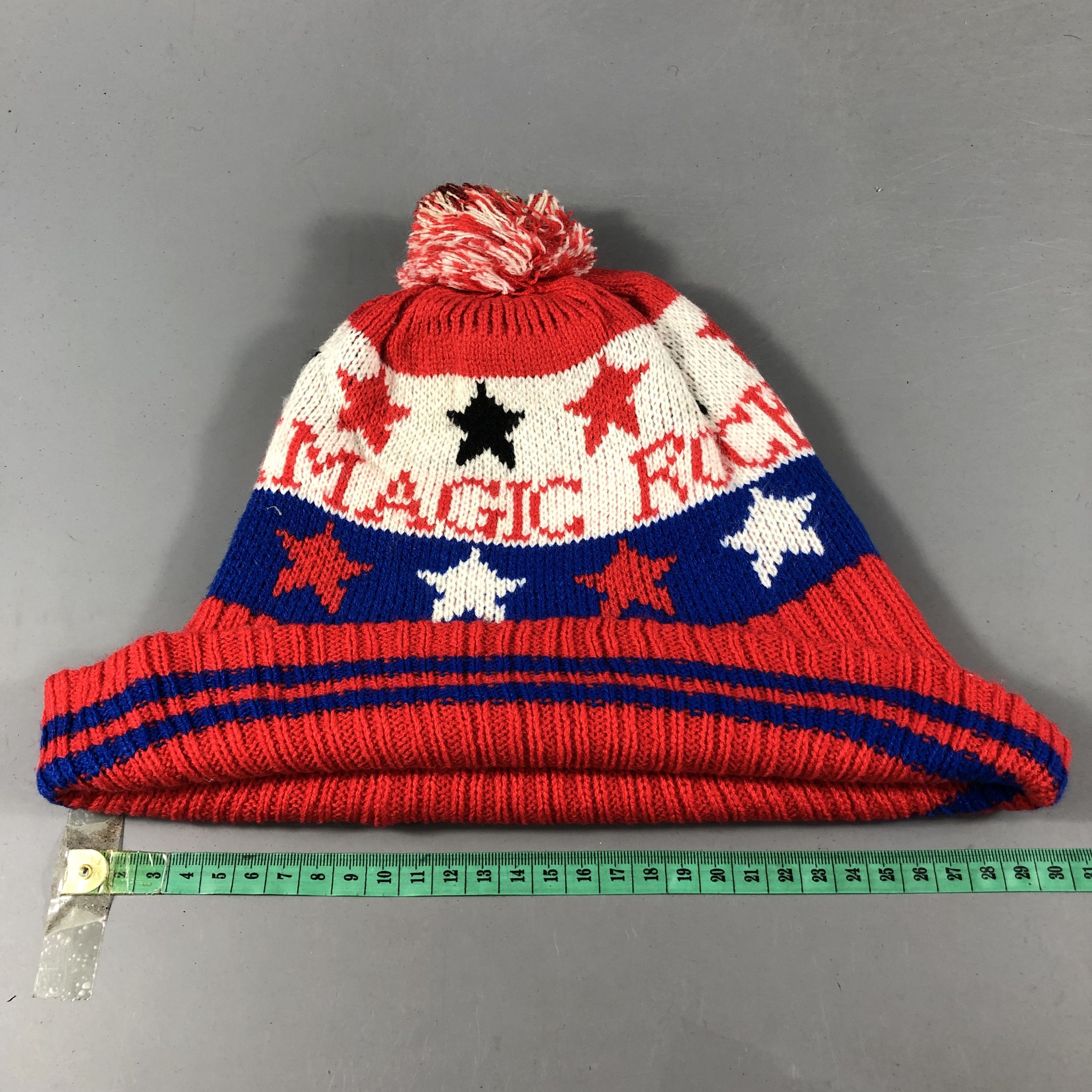 Vintage Magic Rock Slouchy Bobble Beanie Snowcap Snow Hat B1021 Size ONE SIZE - 3 Thumbnail