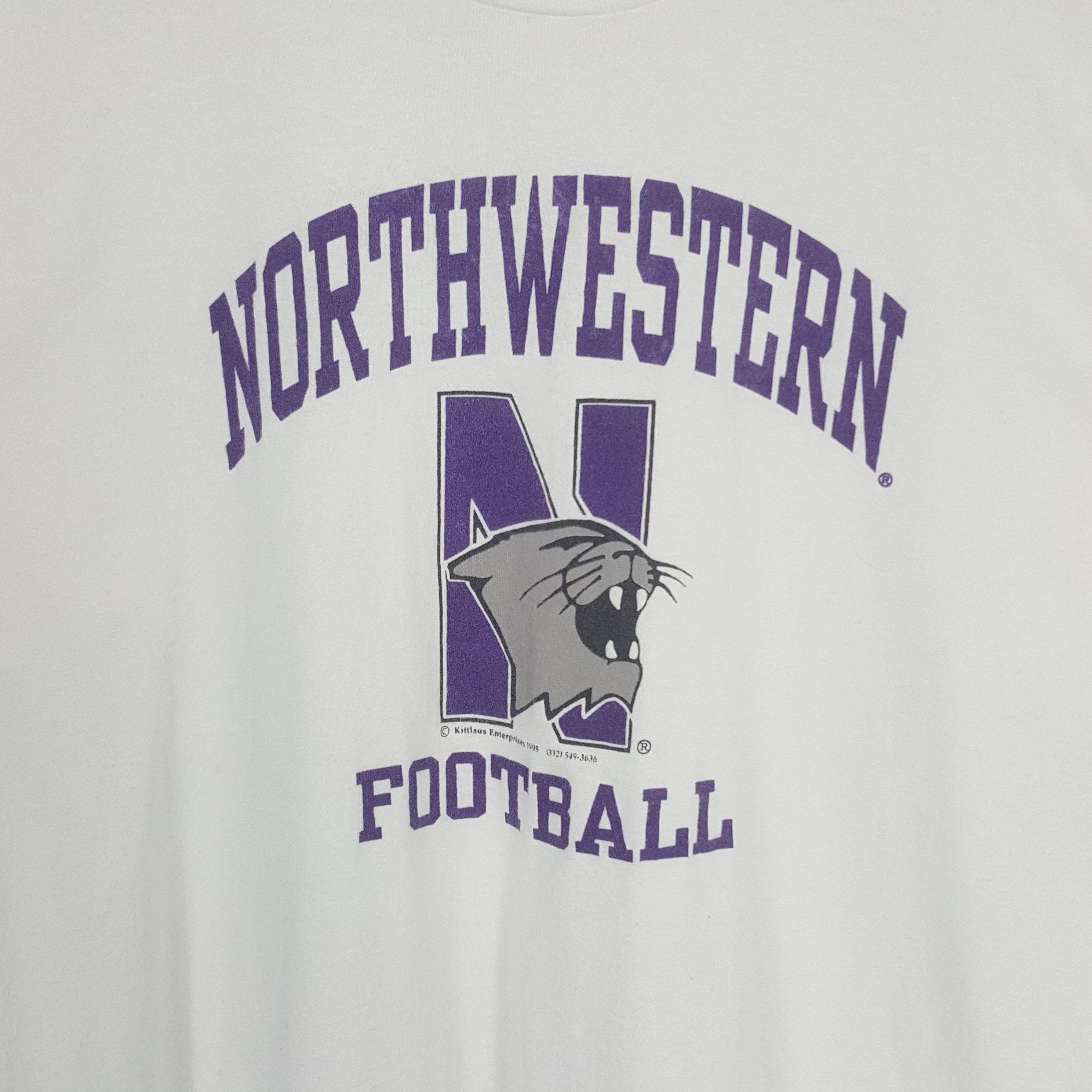 NFL Vintage Northwestern Football Team Panther Tshirt C285N58 Size US L / EU 52-54 / 3 - 2 Thumbnail
