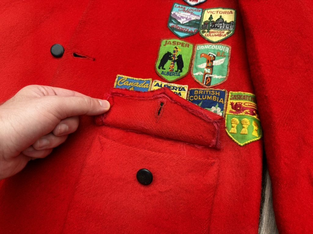 Hudsons Bay HISTORIC 1940s Hudson's Bay Railway Patches Wool Coat Size US L / EU 52-54 / 3 - 9 Thumbnail