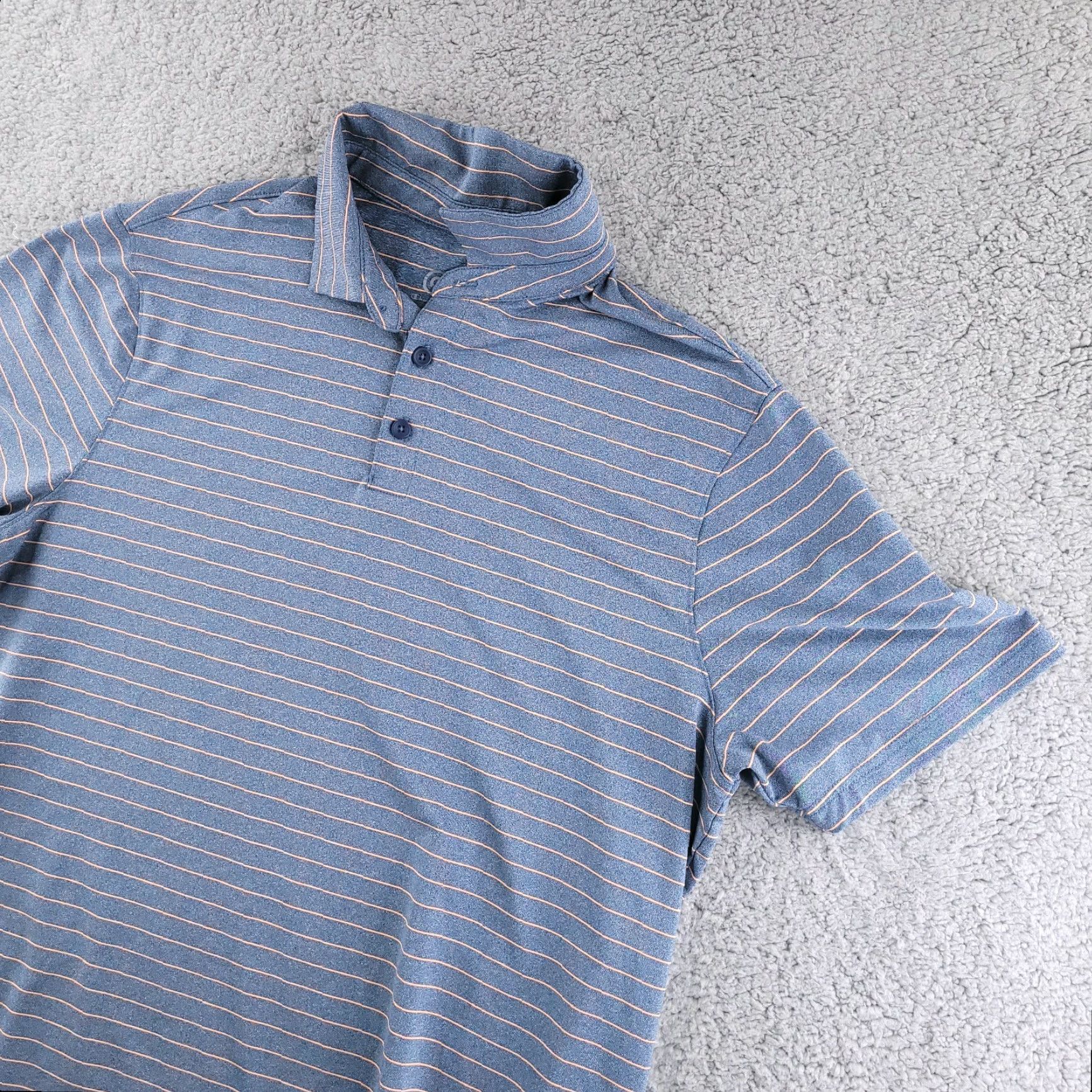 Champion Champion Shirt Polo Men XL Striped Blue Orange Collar Golf Breathable Convienient Performance Size US XL / EU 56 / 4 - 2 Thumbnail