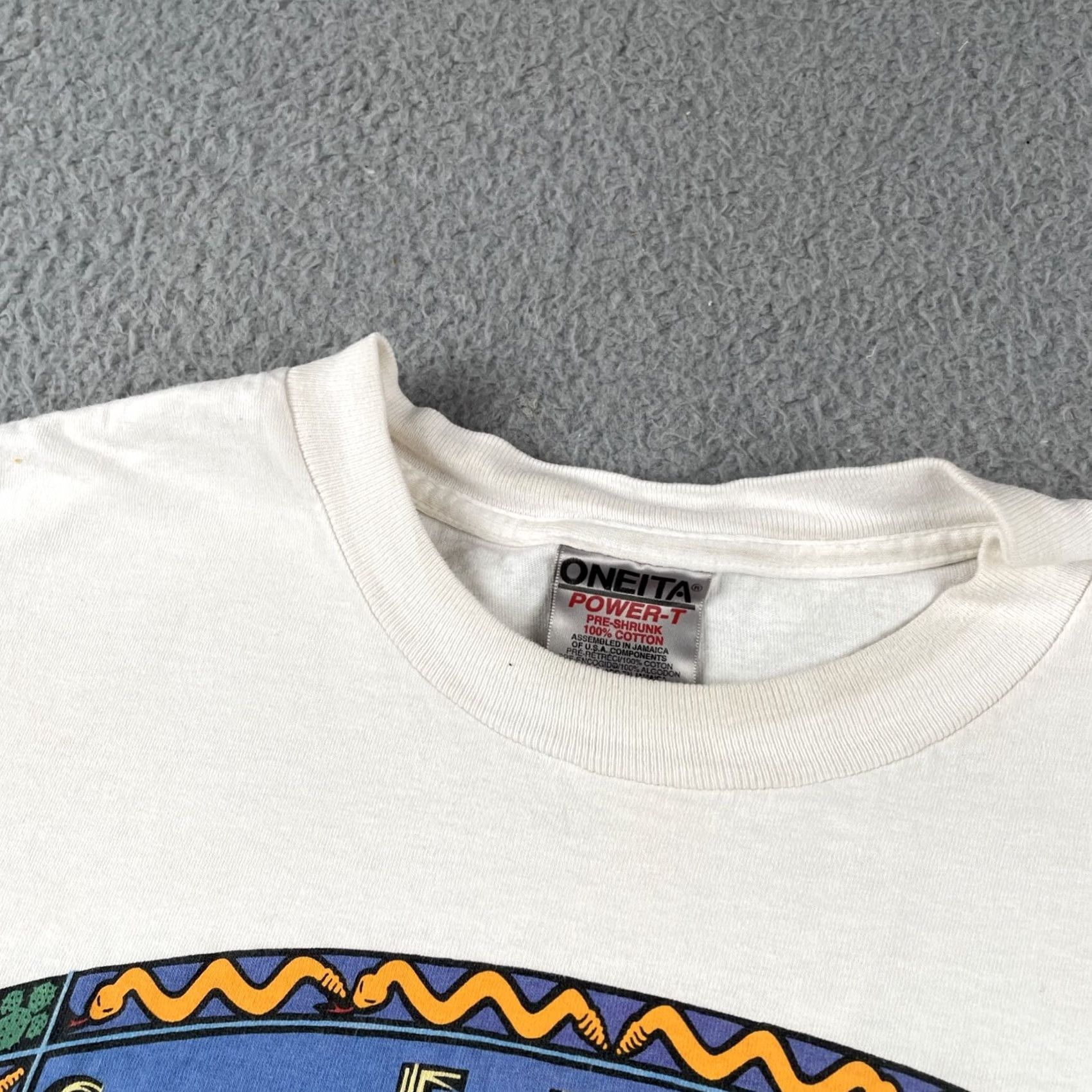 Vintage VINTAGE Oneita Shirt XL White Santa Fe New Mexico Rafting Company 1993 Wolf Graphic Mens Size US XL / EU 56 / 4 - 6 Thumbnail
