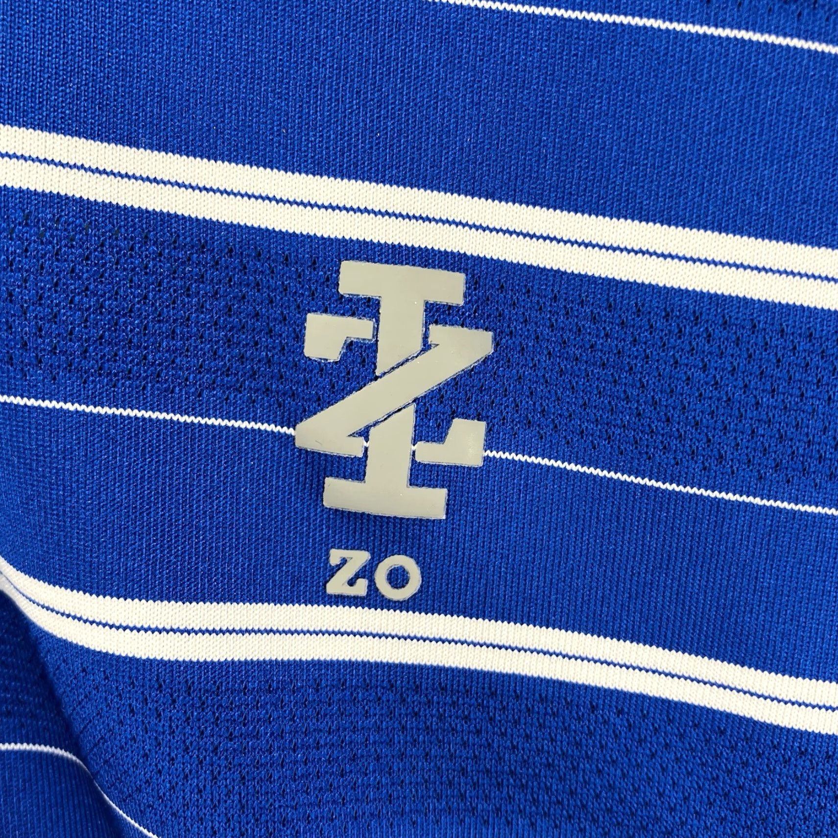 Izod IZOD Golf Polo Shirt 2XL Short Sleeve Striped Stretch Blue Mens Size US XXL / EU 58 / 5 - 6 Thumbnail
