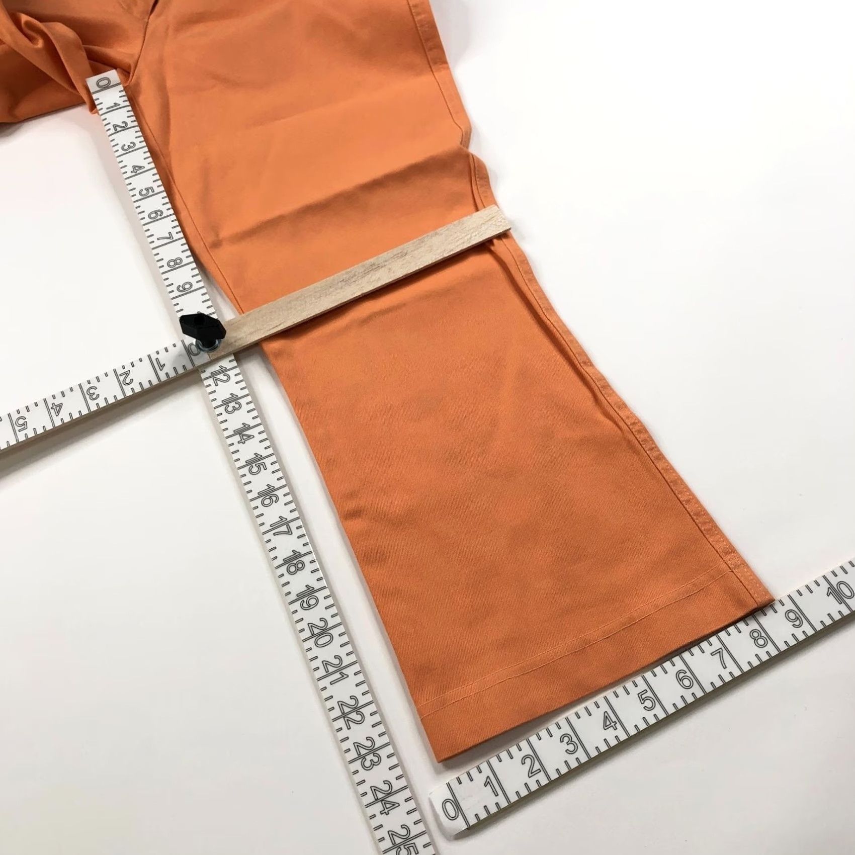Vintage Cache 6 Cotton Mid Rise Crop Capri Pants 6 Orange Capri Pants Women Regular Inseam 24in Cow-? Size 28" / US 6 / IT 42 - 4 Thumbnail
