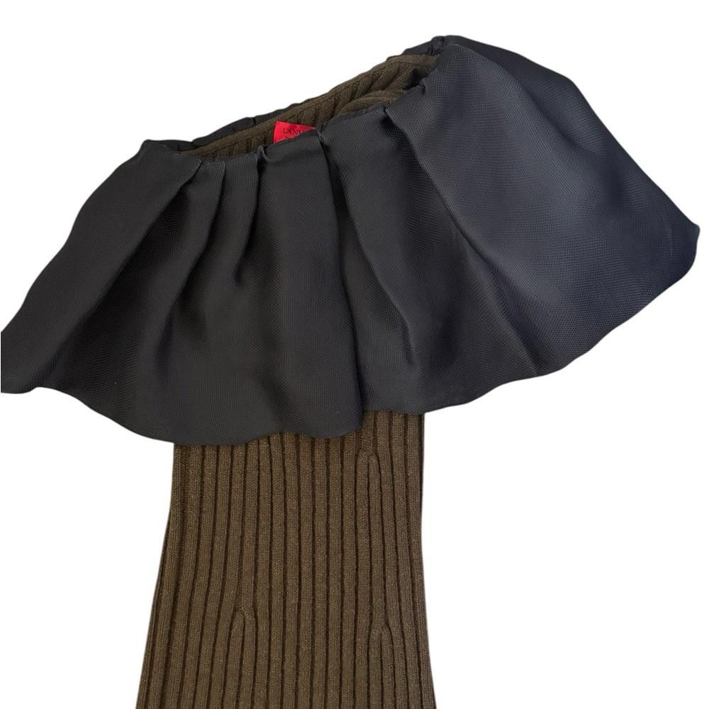Lanvin Lanvin Alber Elbaz Winter 2011 One Shoulder Dress KNIT Wool Size S / US 4 / IT 40 - 7 Thumbnail