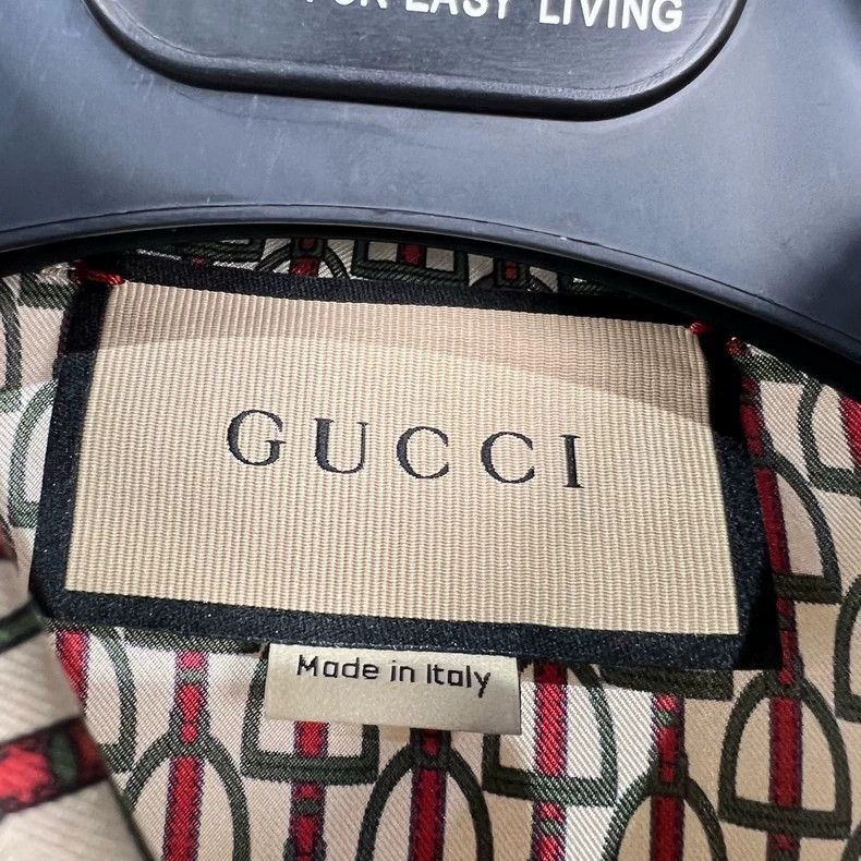 Gucci Gucci Red and green horse buckle mulberry silk long-sleeved Size US S / EU 44-46 / 1 - 5 Thumbnail