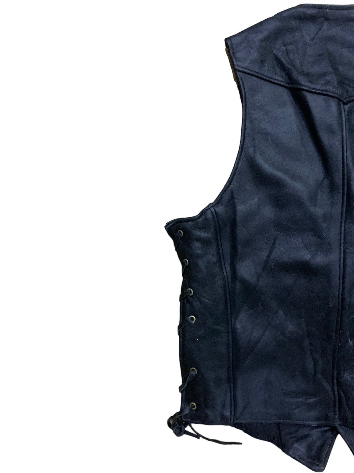 Schott 🔥Last Drop🔥 Vintage Schott Punk Leather Pocket Vest Size US S / EU 44-46 / 1 - 7 Thumbnail