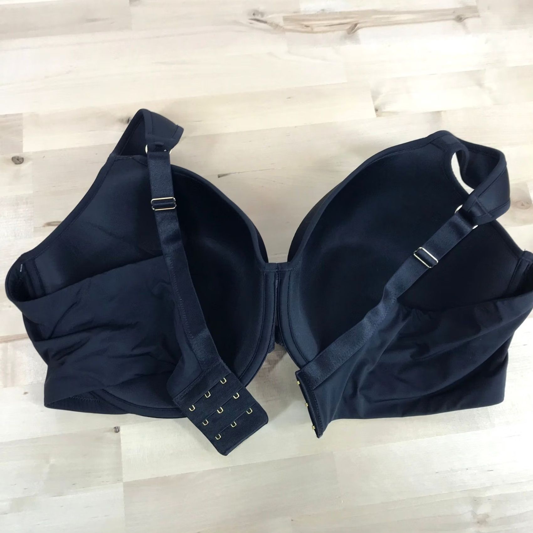 Vintage ThirdLove Black 24/7 Perfect Coverage Bra 44DD Underwire Memory Foam New Size ONE SIZE - 4 Thumbnail