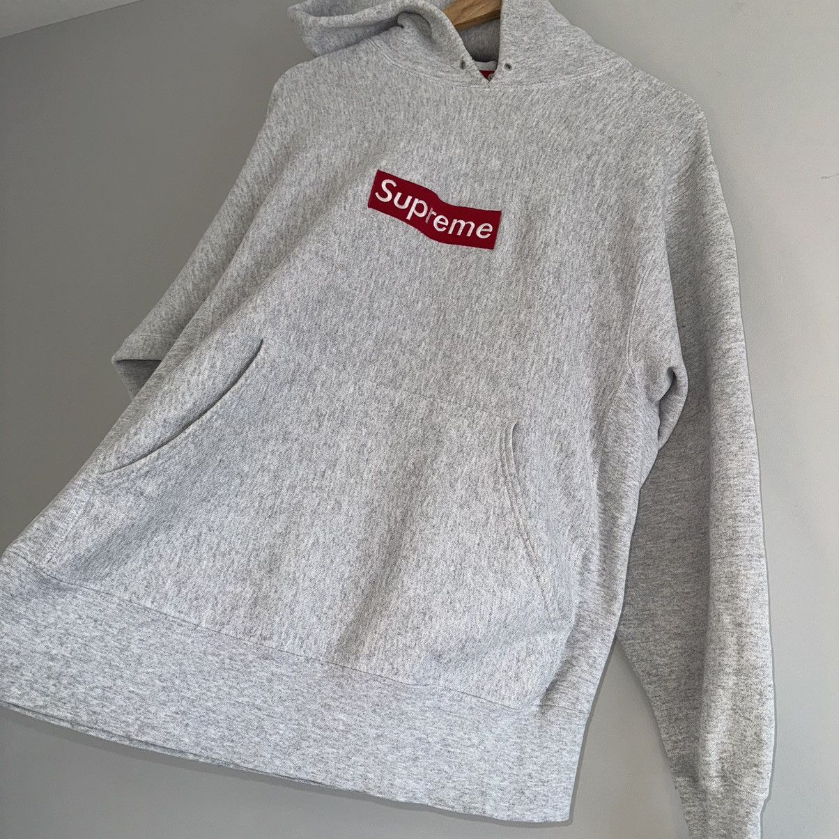 Supreme × Vintage RARE Supreme Employee / Red Grey Box Logo Hoodie Size US L / EU 52-54 / 3 - 4 Thumbnail