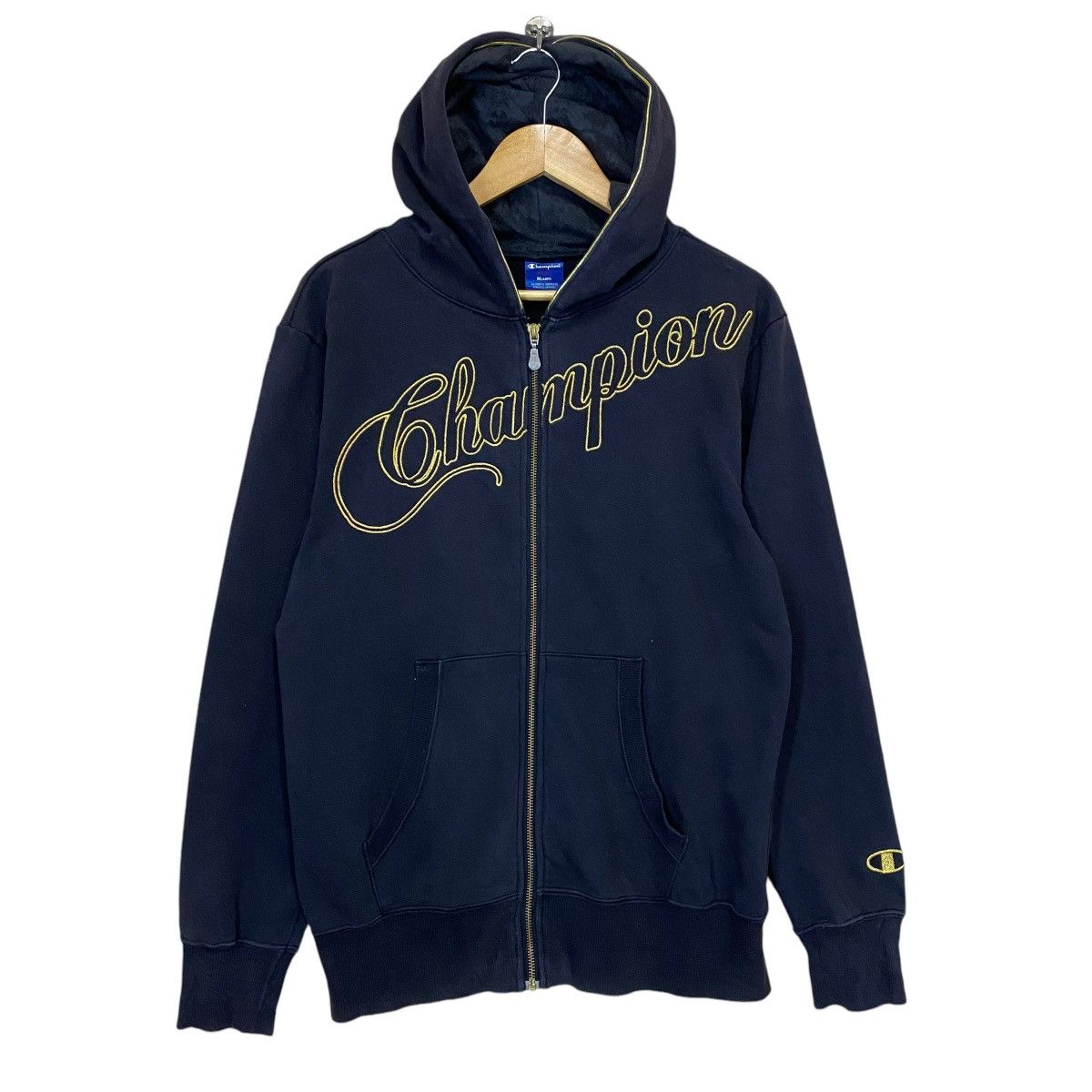 Champion × Japanese Brand Champion Big Logo Embroidered Fullzip Hoodies Size US M / EU 48-50 / 2 - 1 Thumbnail