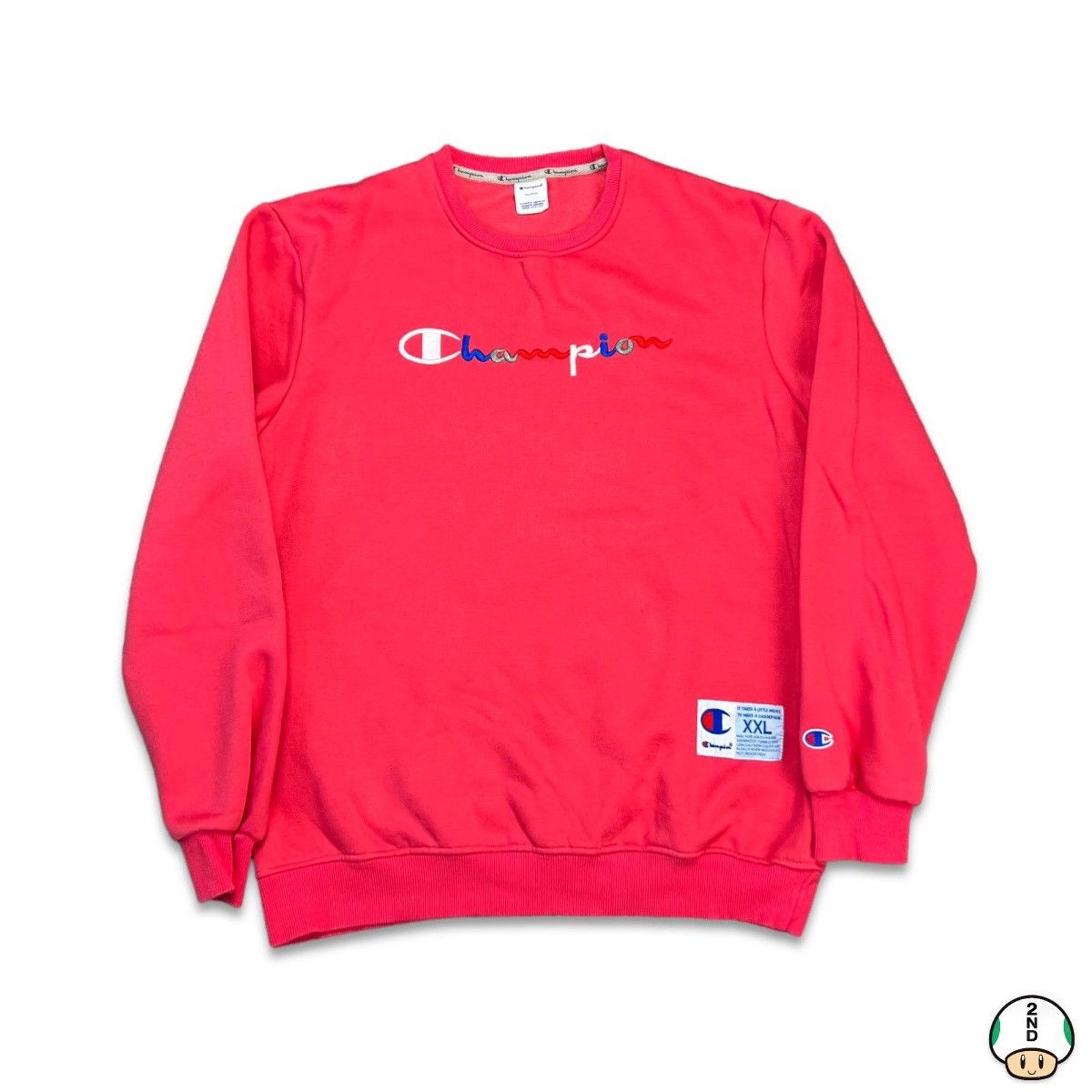 Champion × Vintage Champion Sweatshirt Script Athletic Pullover Long Sleeve Size US XL / EU 56 / 4 - 1 Thumbnail