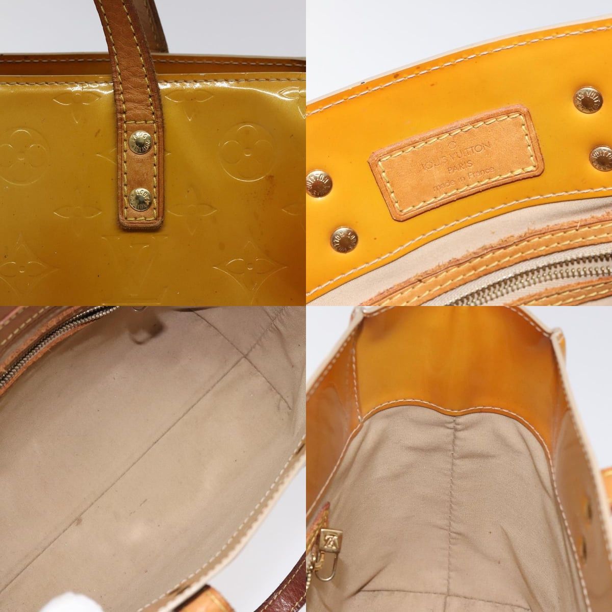 Louis Vuitton LOUIS VUITTON Monogram Vernis Reade PM Hand Bag Beige M91334 Size ONE SIZE - 11 Thumbnail