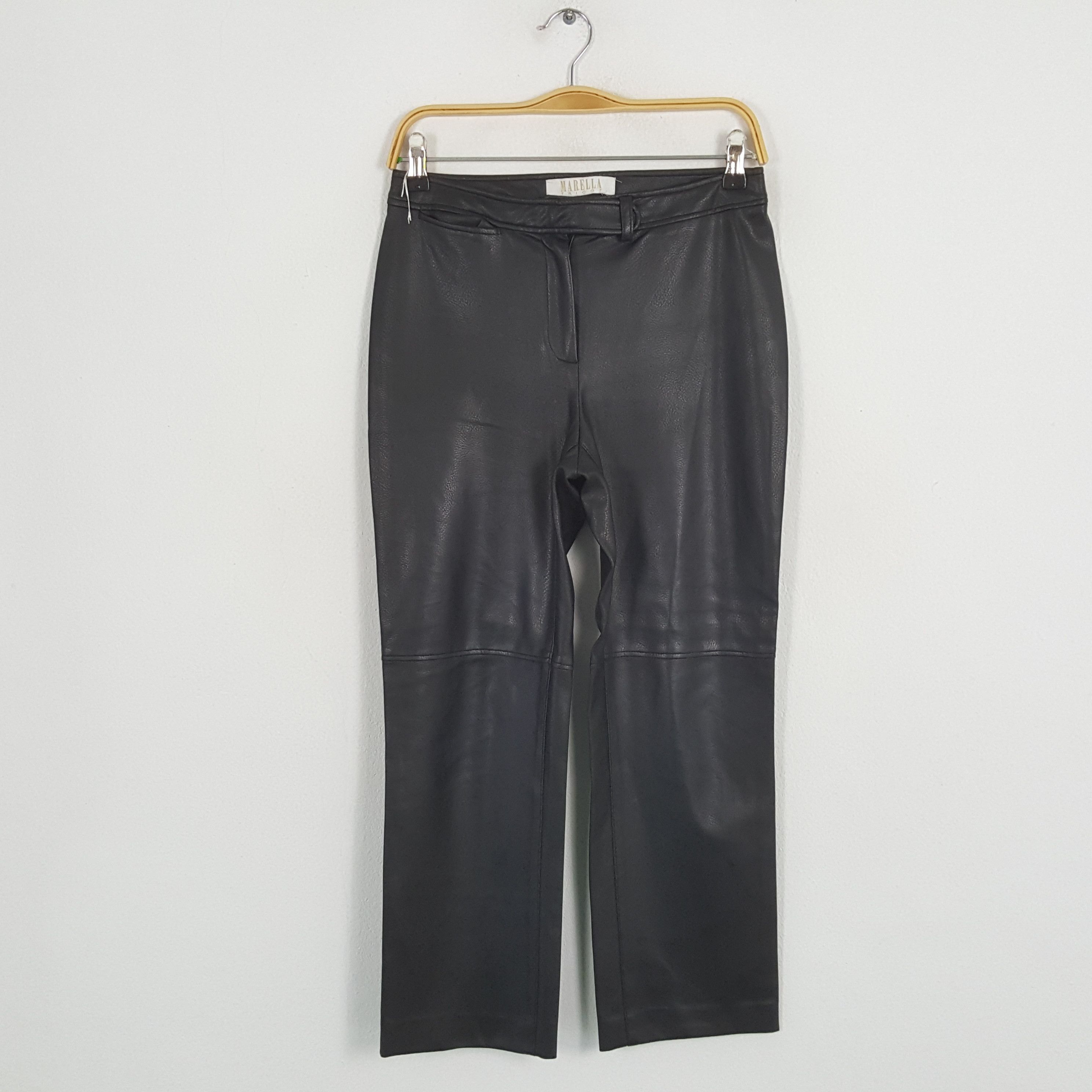 Marella × Vintage Vintage MARELLA TRICOT Italian Fashion Brand Leather Pants Size 28" / US 6 / IT 42 - 1 Thumbnail