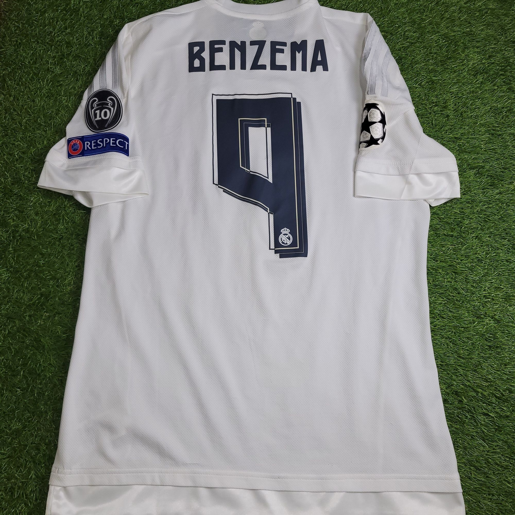 Adidas Benzema Real Madrid 2015 2016 UEFA ADIZERO Soccer Jersey L Size US L / EU 52-54 / 3 - 1 Thumbnail