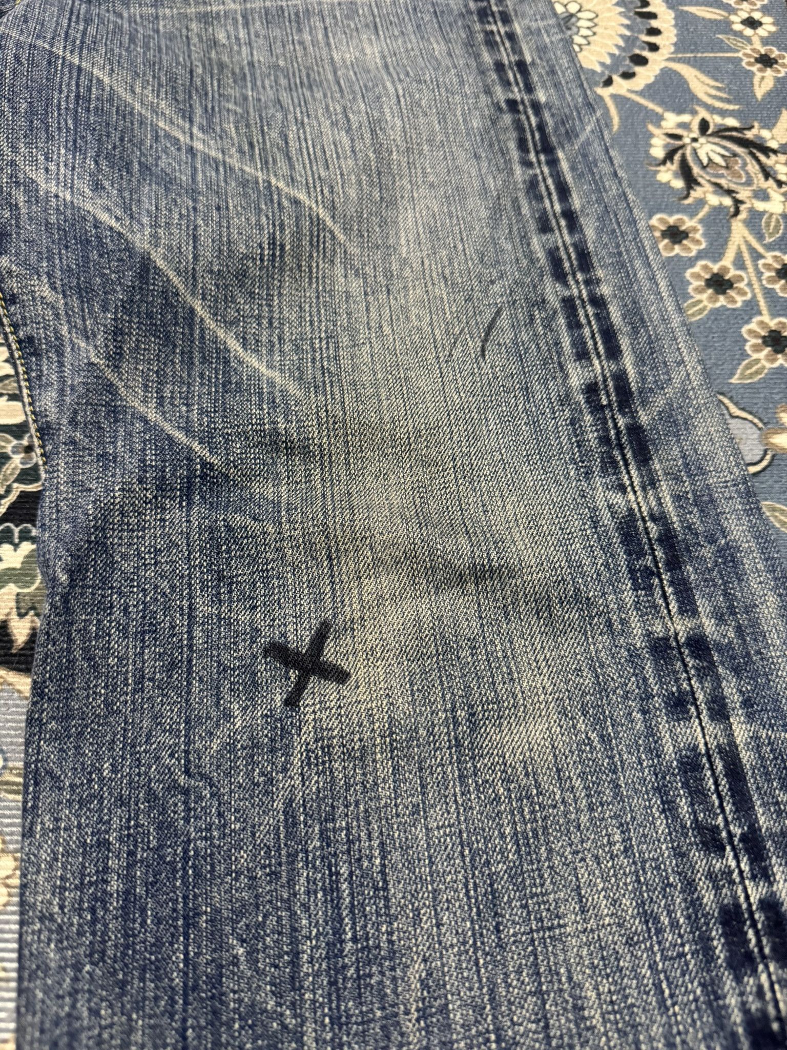 Japanese Brand × Justin Vintage Justin USA Selvadge Jeans Distress Ripped Jeans Size US 29 - 7 Thumbnail