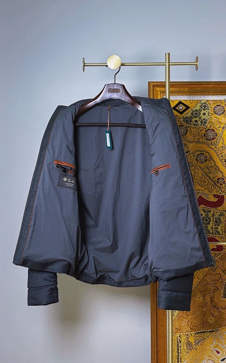 LORO PIANA Men's jacket coat dark grey