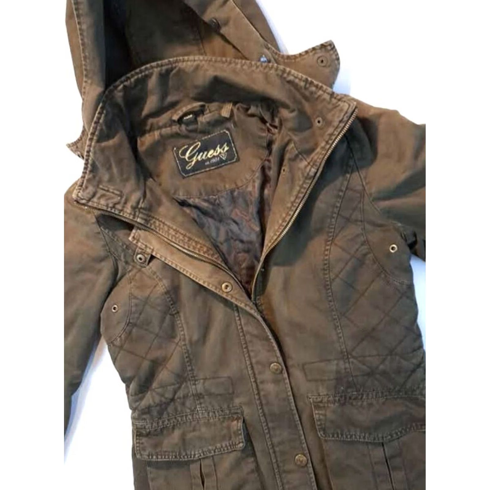 Guess Guess Insulated Heavy Denim Full Zip-Button Jacket - Womens Size Small Size S / US 4 / IT 40 - 3 Thumbnail