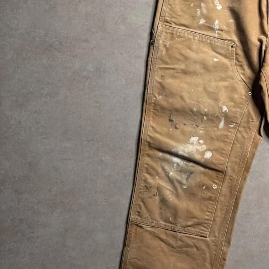 Carhartt Vintage Carhartt Tan Double Knee Pants - 36x30 Size US 36 / EU 52 - 4 Thumbnail