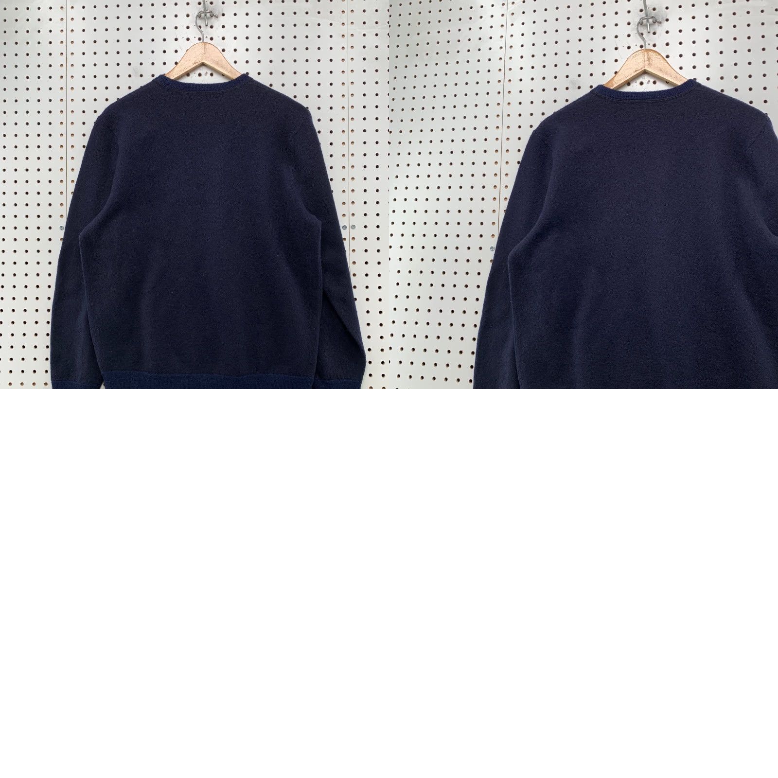 Wallace & Barnes Wallace & Barnes Wool Sweater Mens M Navy Blue Crewneck Retro V Notch Shirt Mens Regular Knit Pullover Winter Fall Clothing Size US M / EU 48-50 / 2 - 9 Thumbnail