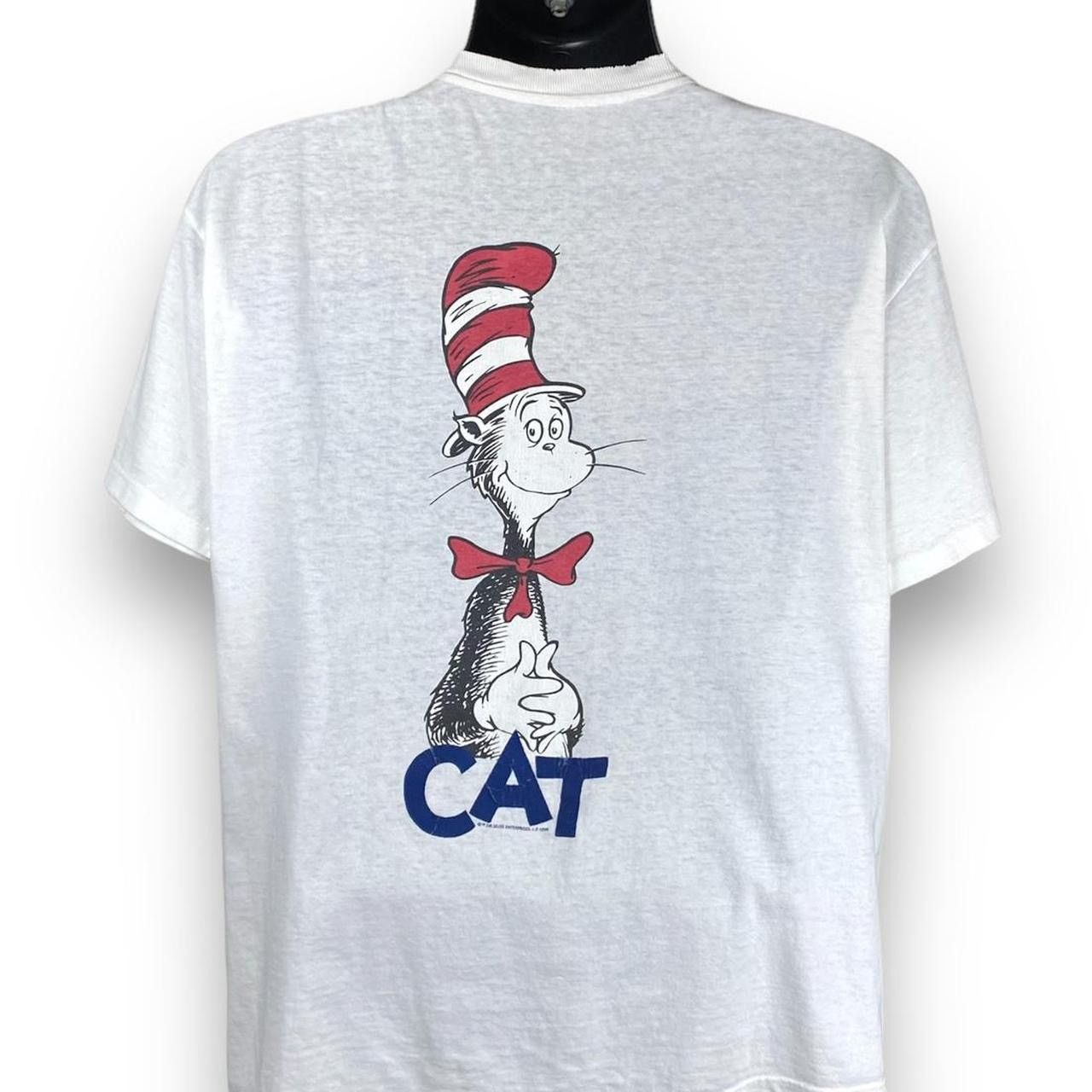 Vintage Vintage 90s Dr Seuss Cat in the Hat Cartoon Tee Tshirt Size US L / EU 52-54 / 3 - 1 Thumbnail