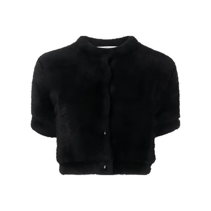 Alexander Wang Alexander Wang Black Textured Short Sleeve Knit Top - Size XS / US 0-2 / IT 36-38 - 1 Thumbnail