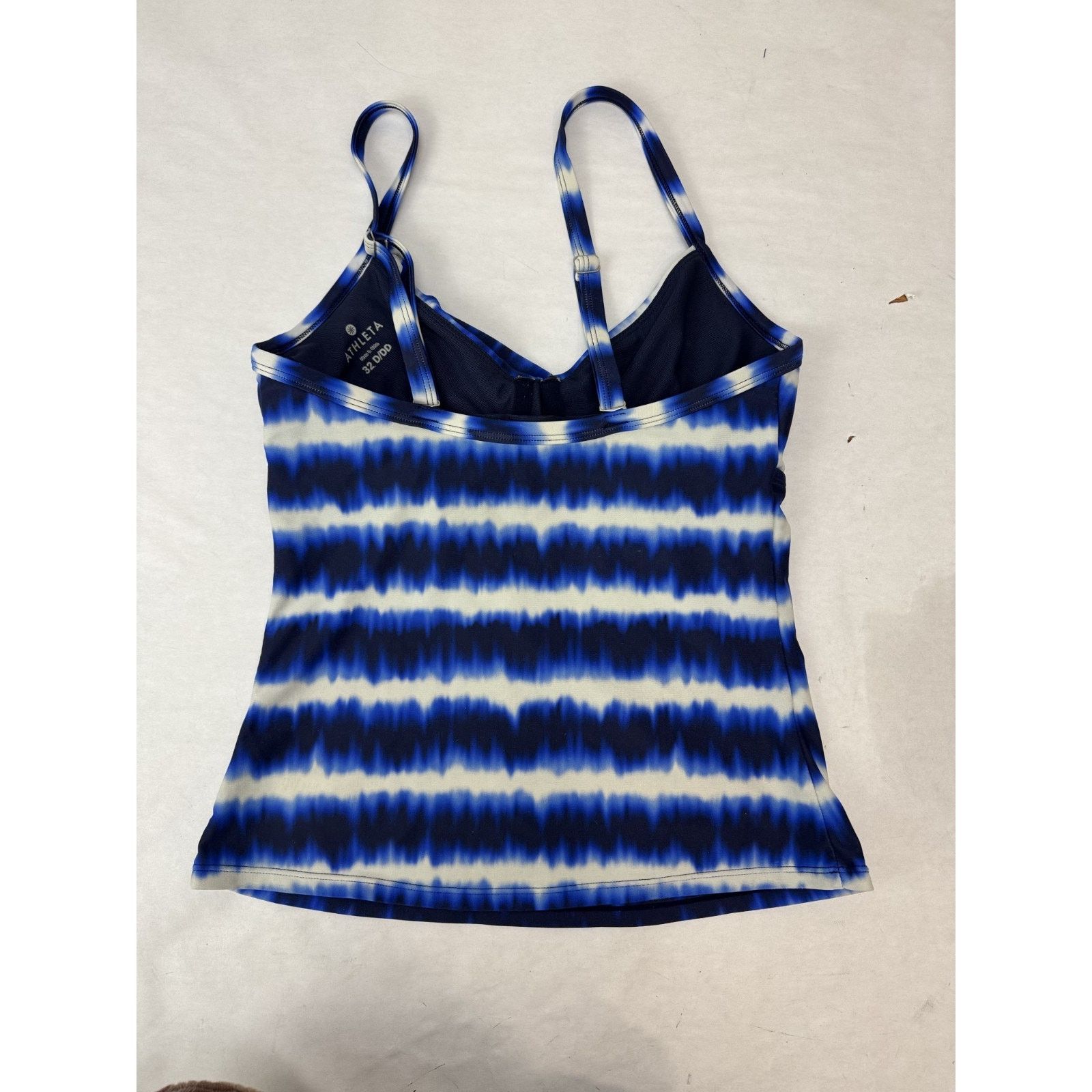 Athleta Athleta Del Mar Twister Tankini Top Size 32D /DD Blue White Size ONE SIZE - 7 Thumbnail