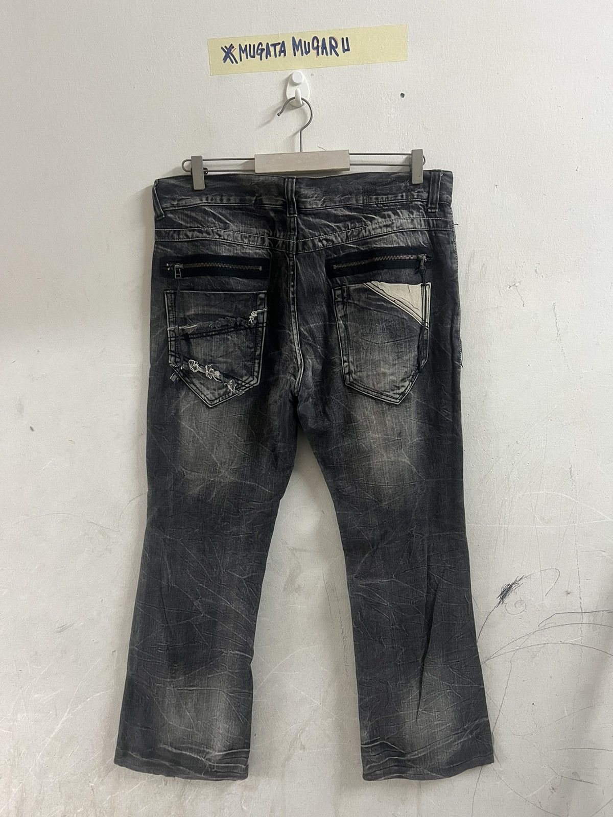Designer × Hysteric Glamour × Japanese Brand FLARED🔥BLOW BY BLUE DISTRESSED DENIM PANT Size US 36 / EU 52 - 12 Thumbnail
