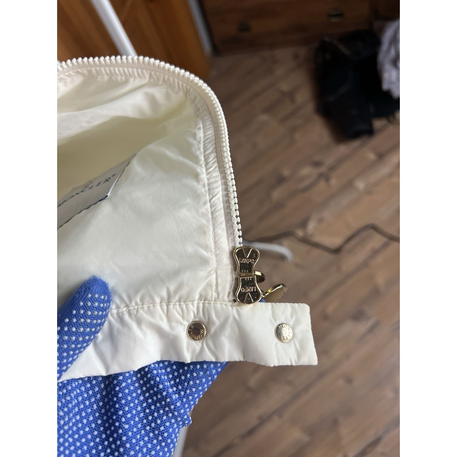 Moncler Moncler Marguerite Perforated Beige Women`s Bomber Jacket Si Size XS / US 0-2 / IT 36-38 - 10 Thumbnail