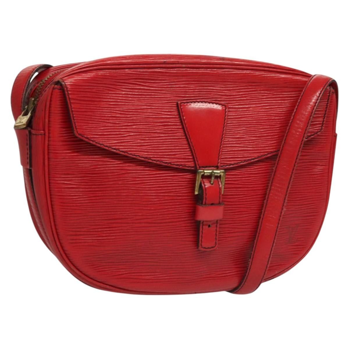Louis Vuitton Epi Jeune Fille Mm Shoulder Bag Red M52157 Lv Auth Ba1322, Women's
