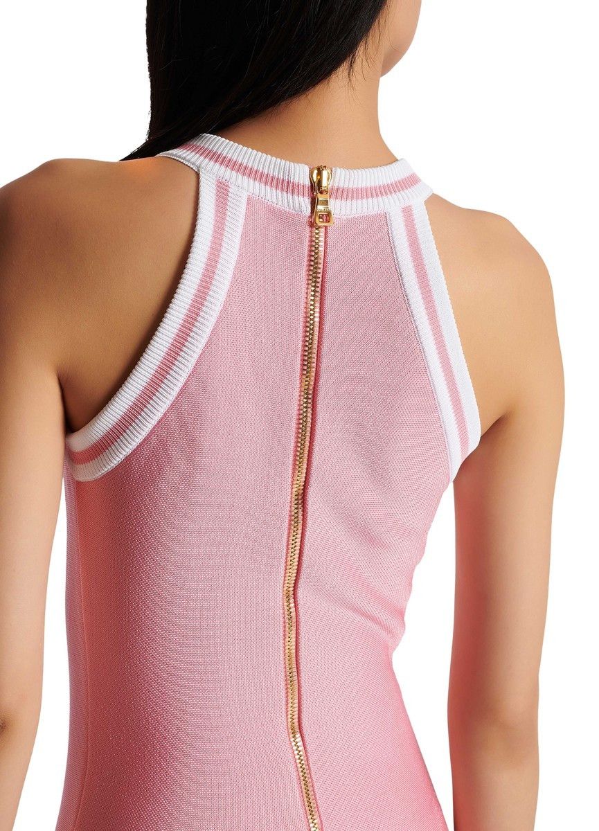 Balmain o1y0525 Mini Dress in Pink Size S / US 4 / IT 40 - 4 Thumbnail