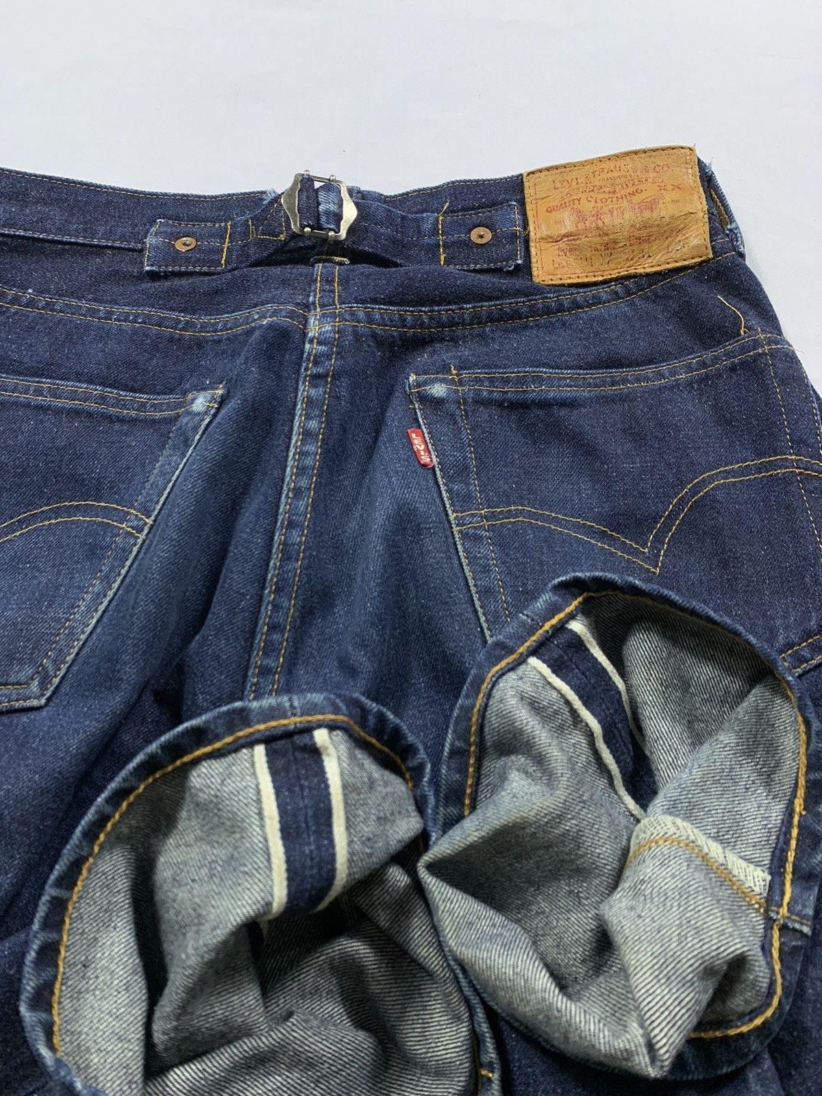 Levi's Vintage Clothing Vintage Levis 201XX Big E Selvedge Button Denim Jeans Size US 30 / EU 46 - 3 Thumbnail