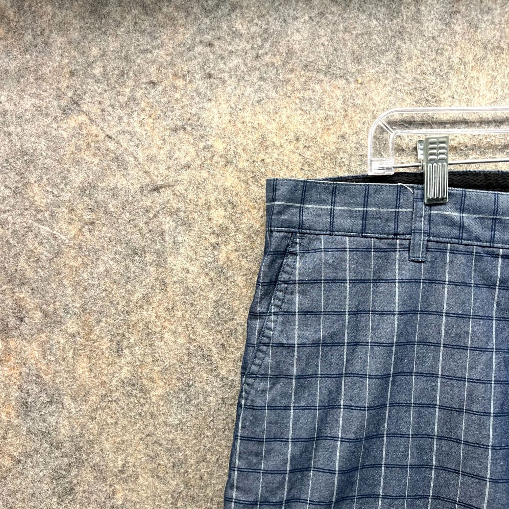 Vintage Greg Norman Shorts Mens 36 Blue Navy Cargo Flat Windowpane Golf Five Iron Casual Size US 36 / EU 52 - 6 Thumbnail