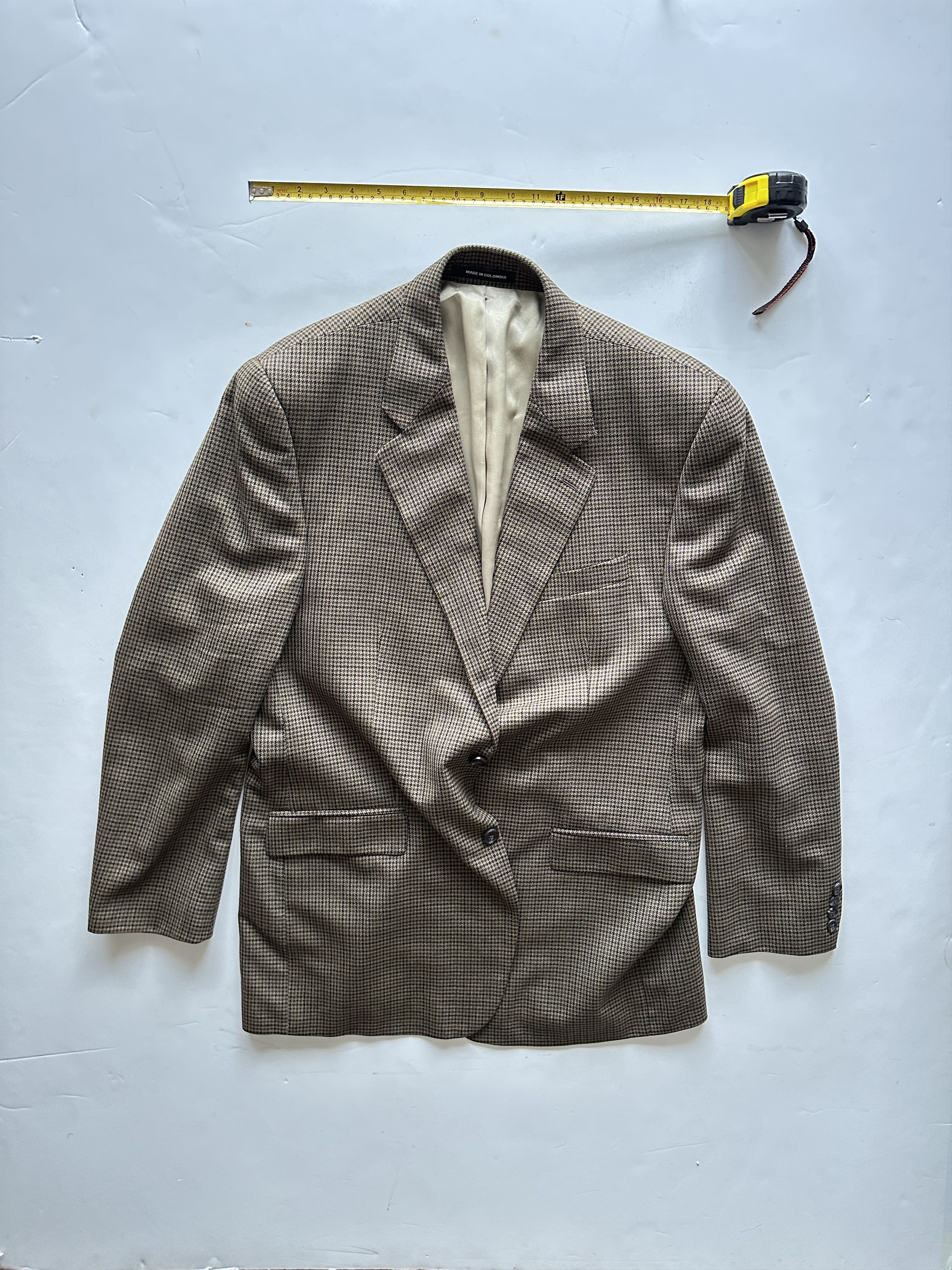 Ralph Lauren Ralph Lauren Brown Houndstooth Wool Blazer — 46L Size 46L - 1 Thumbnail