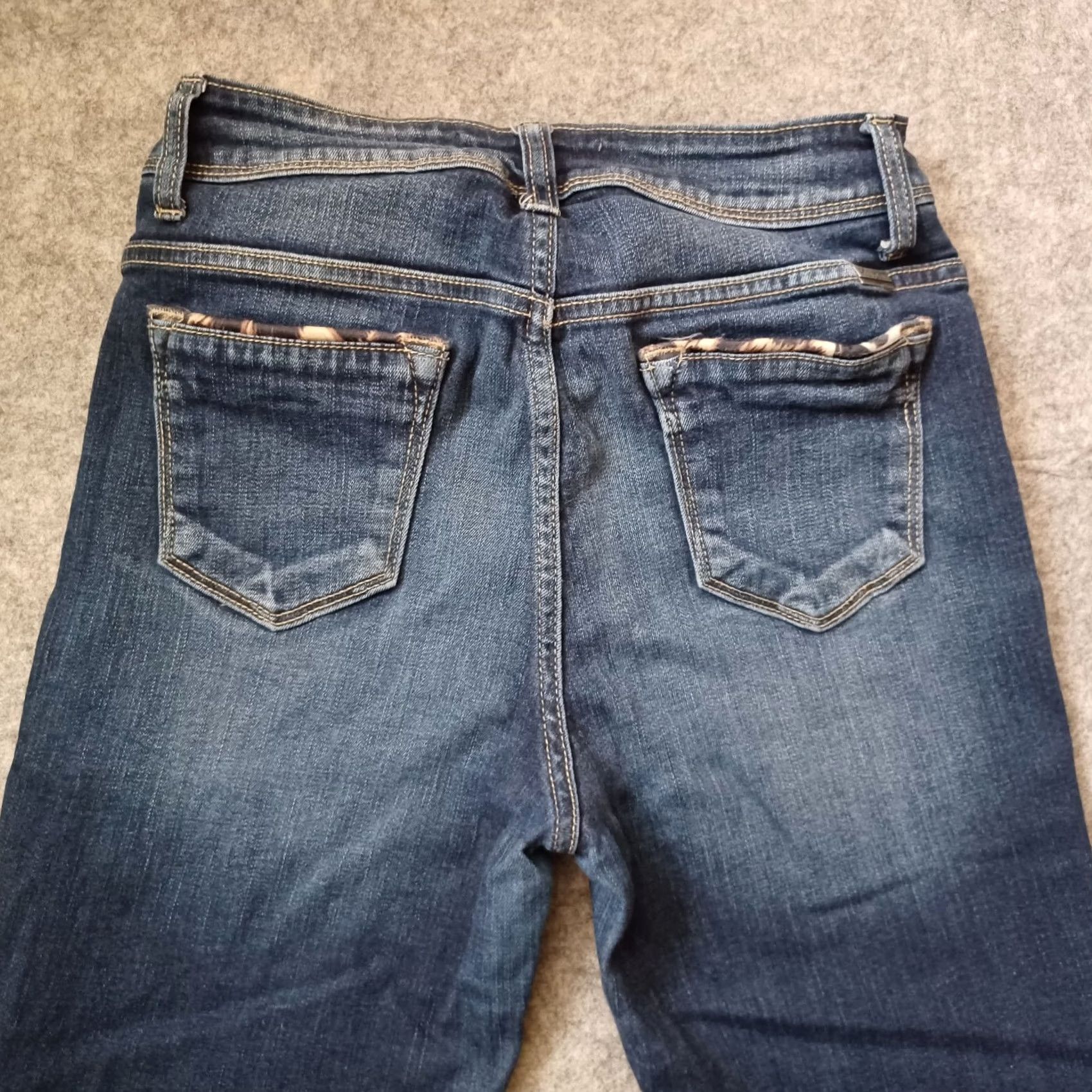 Vintage Kancan Jeans Womens 28 Blue Denim Mid Rise Skinny Distressed Stretch Cut 1210 Jeans Size 28" / US 6 / IT 42 - 4 Thumbnail