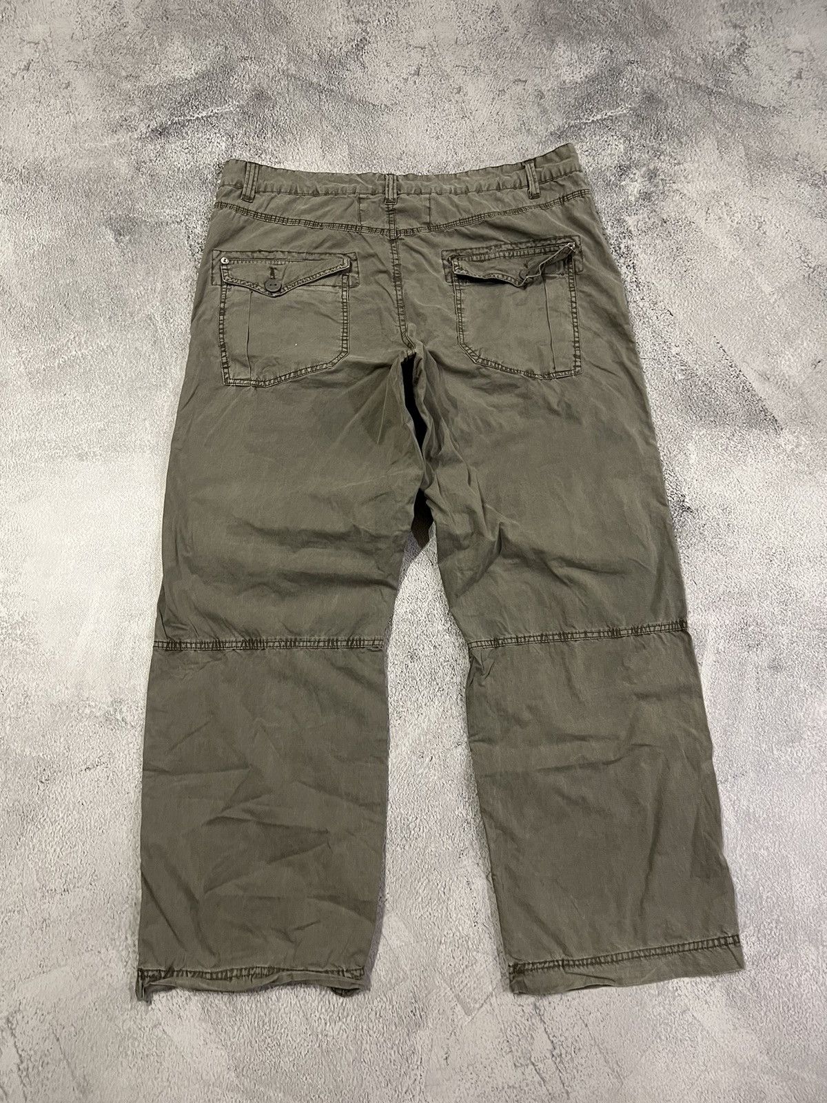 Vintage Vintage Y2k Cargo Multi Pocket Avant Garde Olive Pants 00’s Size US 40 / EU 56 - 10 Thumbnail