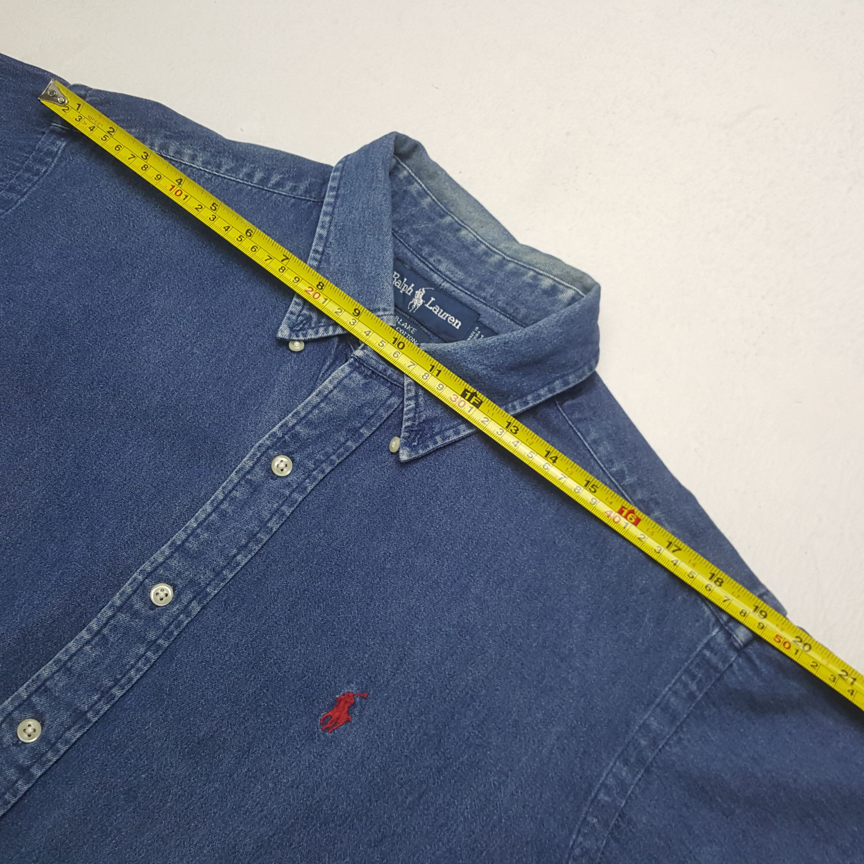 Polo Ralph Lauren × Ralph Lauren × Vintage Vintage Ralph Lauren Denim Button Up Shirt Size US L / EU 52-54 / 3 - 5 Thumbnail