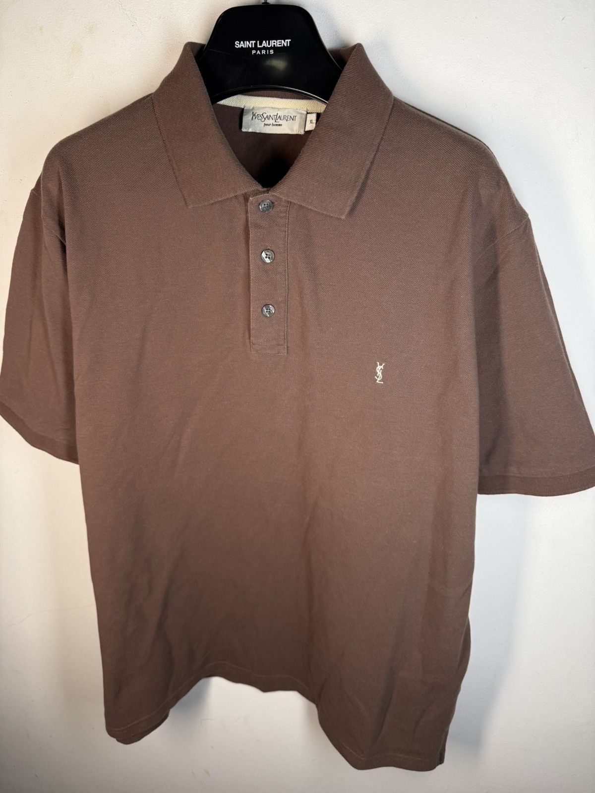 Yves Saint Laurent Brown YSL Polo Soft YSL Shirt YSL Tee Size US XL / EU 56 / 4 - 14 Thumbnail